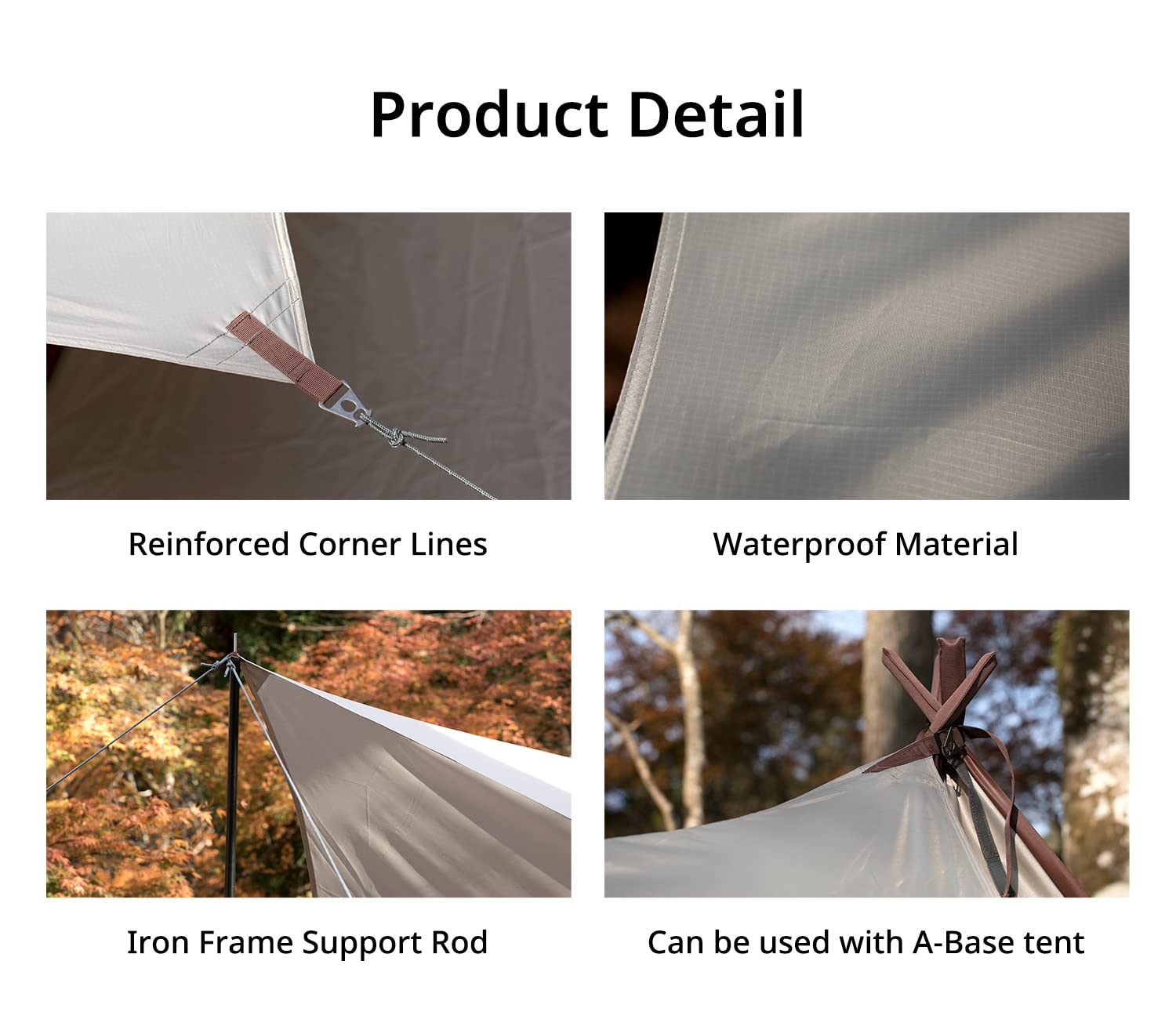 Waterproof Camping Tarp 330 - Heavy Duty Rain Fly for Tents, Hiking & Outdoor Activities - Perfect for Camping, Backpacking, and Front Porch Shelter