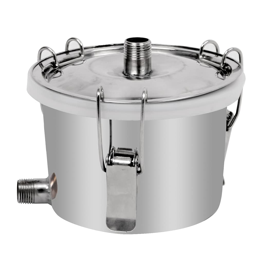 YUEWO 5 Gallon Alcohol Still - 3 Pot Copper Distiller Kit for Home Brewing Whisky, Wine, Brandy & Essential Oils | DIY Spirits Making Equipment for Beginners & Enthusiasts | Perfect for Home Bars, Craft Distilleries & Small Batch Production