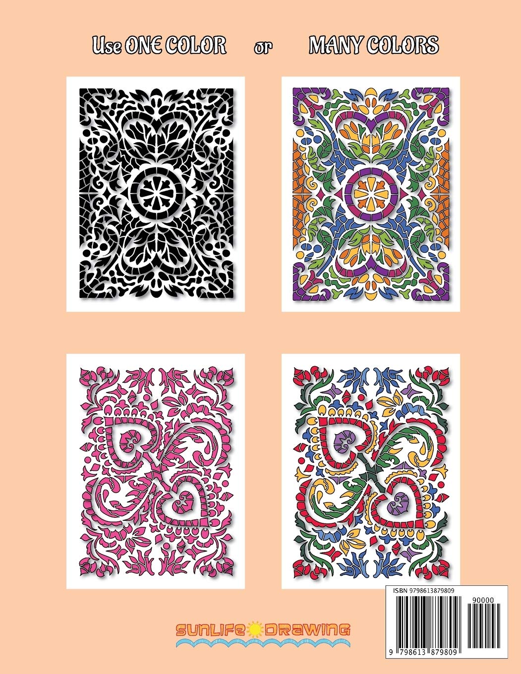 Mosaic Carpets One Color Coloring Book: 30 Unique Stress Relief Designs for Adults | Creative Art Therapy & Relaxation Gift Idea