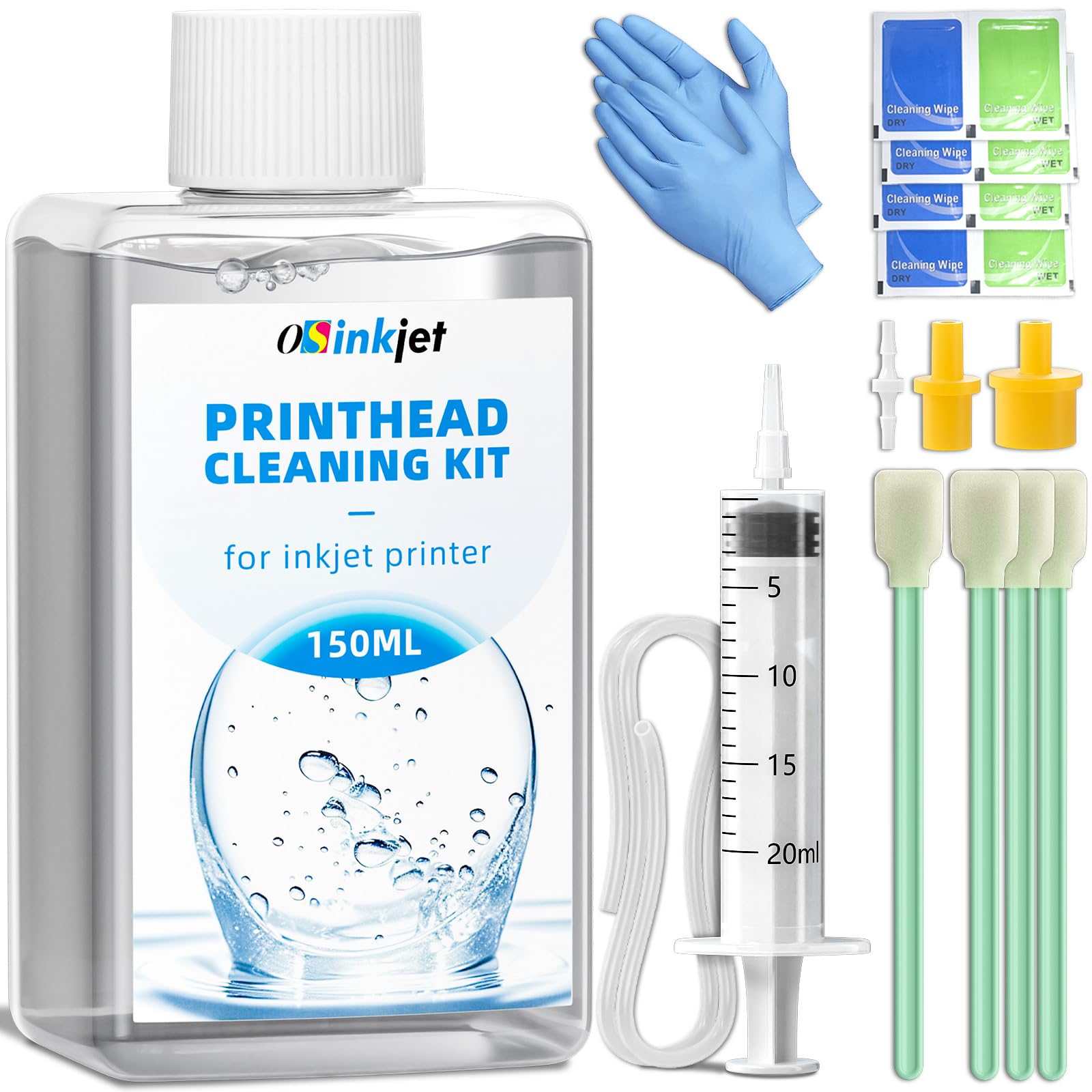 Epson HP Canon Printer Head Cleaning Kit - 150ml Nozzle Cleaner Solution for Inkjet Printers | Printhead Maintenance & Deep Cleaning for Home Office Use