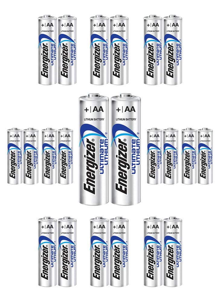 Energizer L91 Ultimate Lithium AA Batteries (100-Pack) - Long-Lasting Power Until 2033 - Perfect for Digital Cameras, Smoke Detectors & Emergency Kits