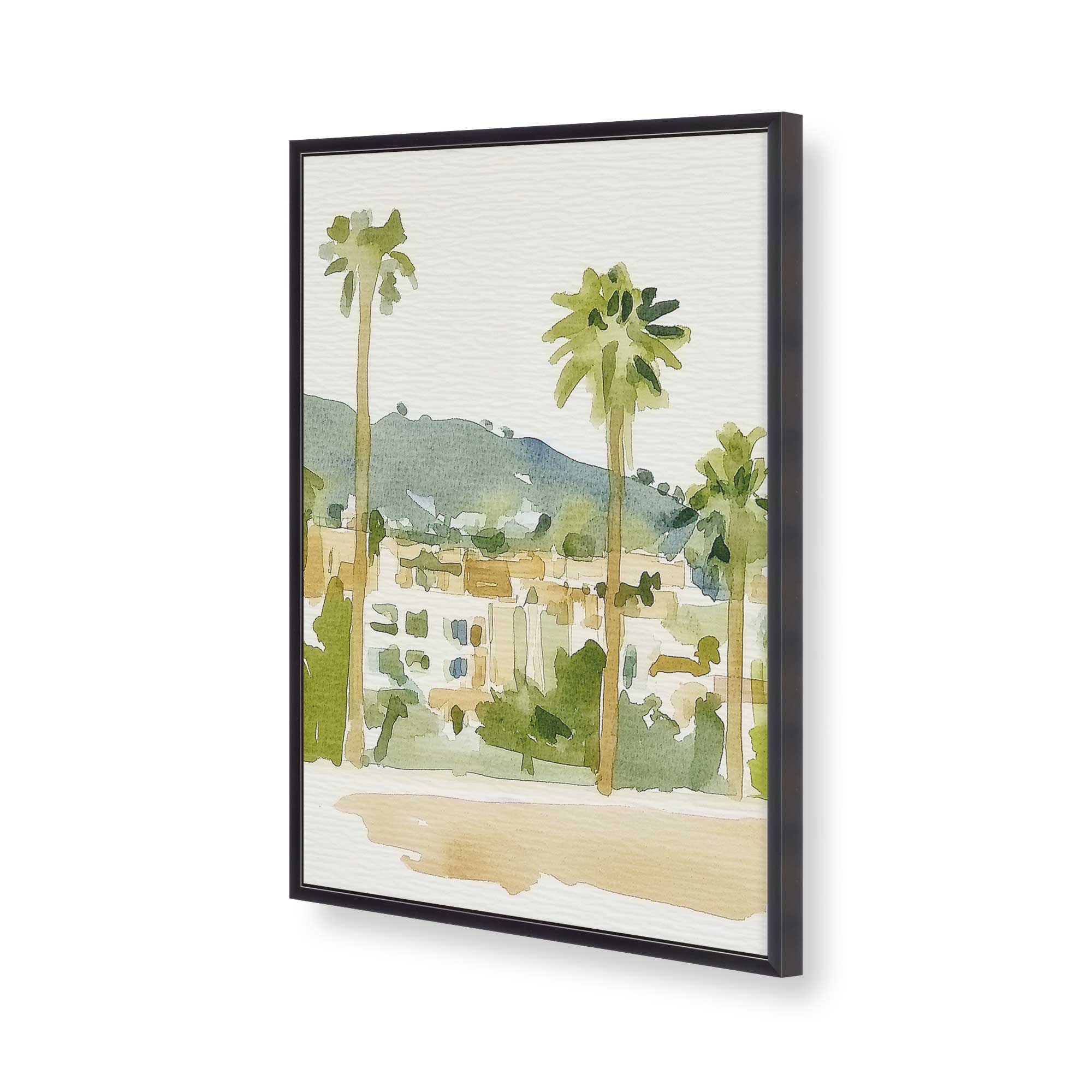 Desert Palms and Villas III Print - Stunning Landscape Wall Art for Home & Office Decor | Perfect for Living Room, Bedroom, or Office Wall Decorations