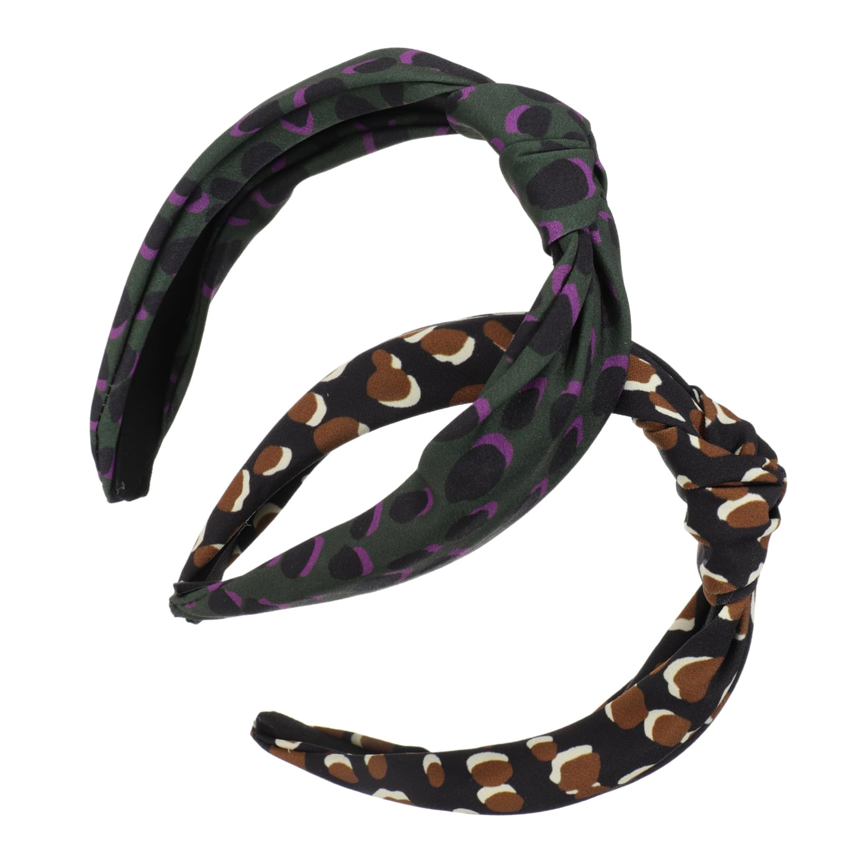Minkissy 2-Piece Women's Fashion Hairband Set - Leopard Print Knotted Wide Headbands, Hair Hoops for Women & Girls | Perfect for Daily Outfits, Outdoor Activities, Workouts & Casual Wear