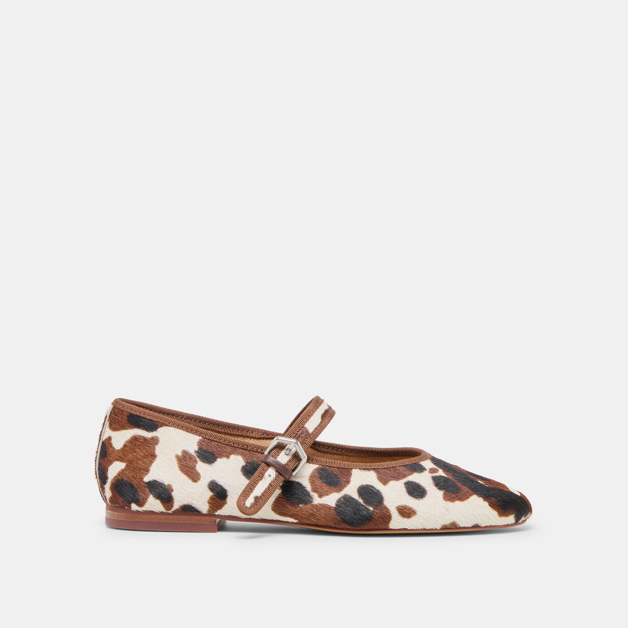 Roslyn Ballet Flats in Cocoa Taurus Calf Hair - Elegant & Comfortable Women's Shoes for Work, Office, and Casual Outfits