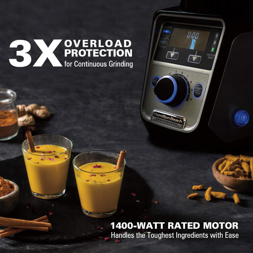 Refurbished Hamilton Beach Professional 58770 2.2 HP 120V Mixer Grinder & Juicer with Warranty - Perfect for Smoothies, Juicing & Food Prep in Home Kitchens