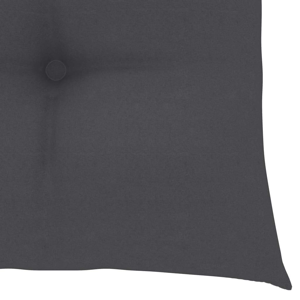 4-Piece Outdoor Patio Chair Cushions Set - 19.7x19.7x2.8 Inch Anthracite Fabric Seat Pads for Dining Chairs, Kitchen Chairs & Outdoor Furniture - Waterproof & Comfortable for Patio, Deck & Garden Use