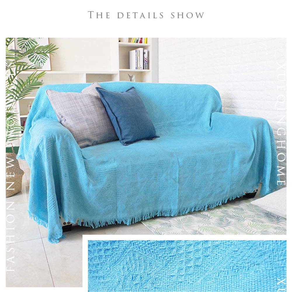 Boho Blanket - Diamond Dark Tapestry Sofa Throw, Soft Fabric Dust Cover for Couch (230x275cm, Gray) - Perfect for Living Room Decor, Cozy Home & Outdoor Picnics