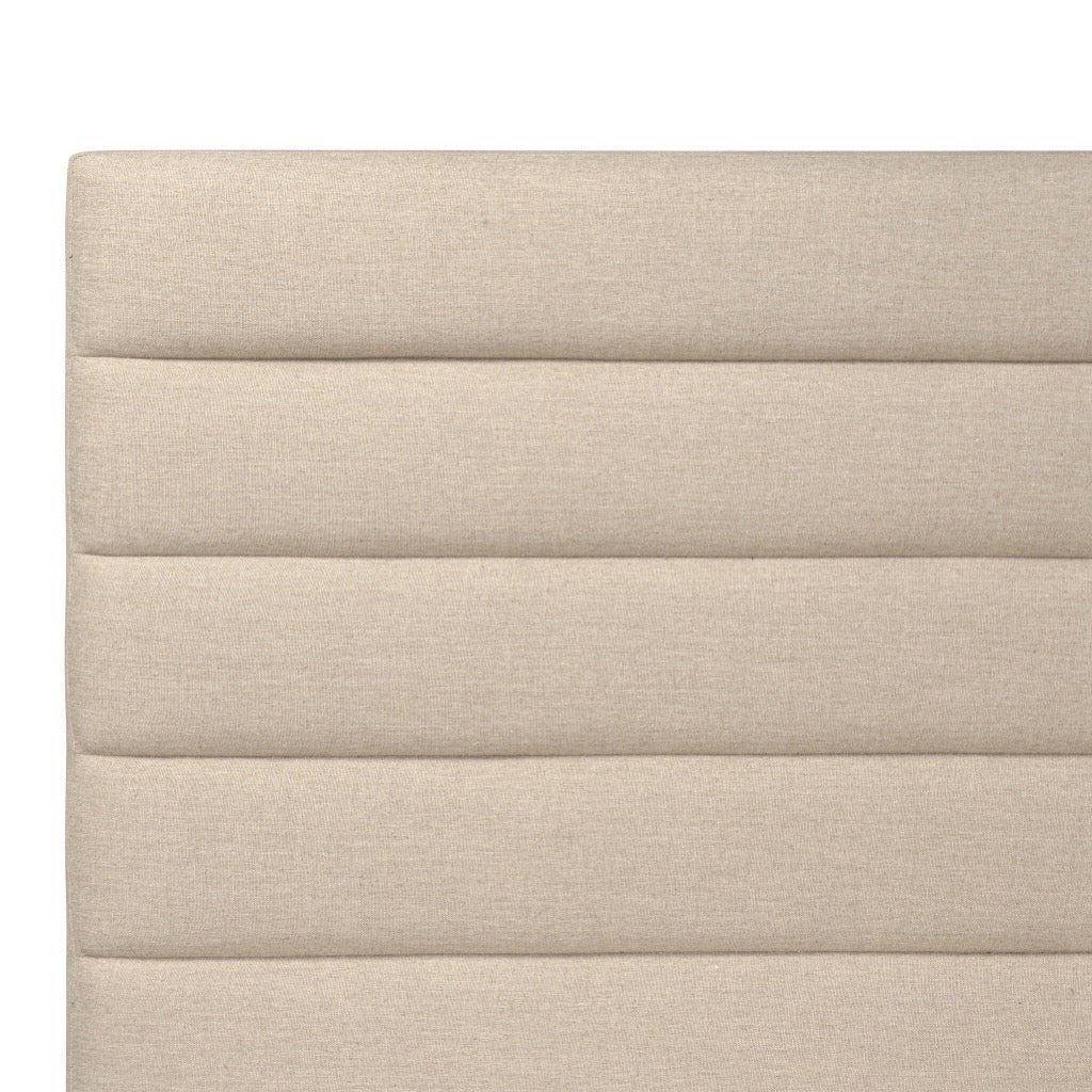 Daphne Bed Frame - Alcala Taupe Upholstered Platform Bed with Wooden Slats | Perfect for Modern Bedrooms & Guest Rooms