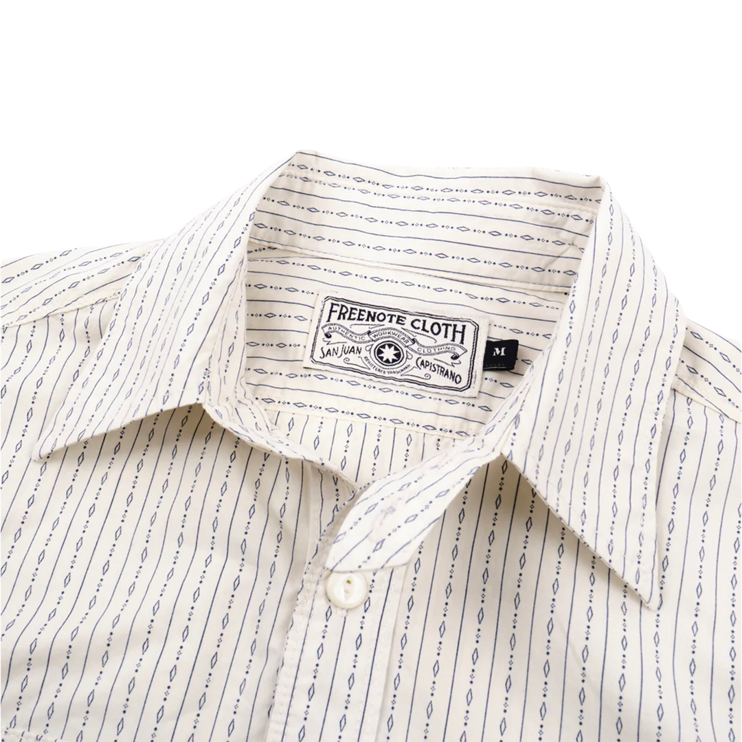 Freenote Wells White Stripe Denim Jacket - Vintage Style Men's Trucker Jacket for Casual Wear & Street Fashion