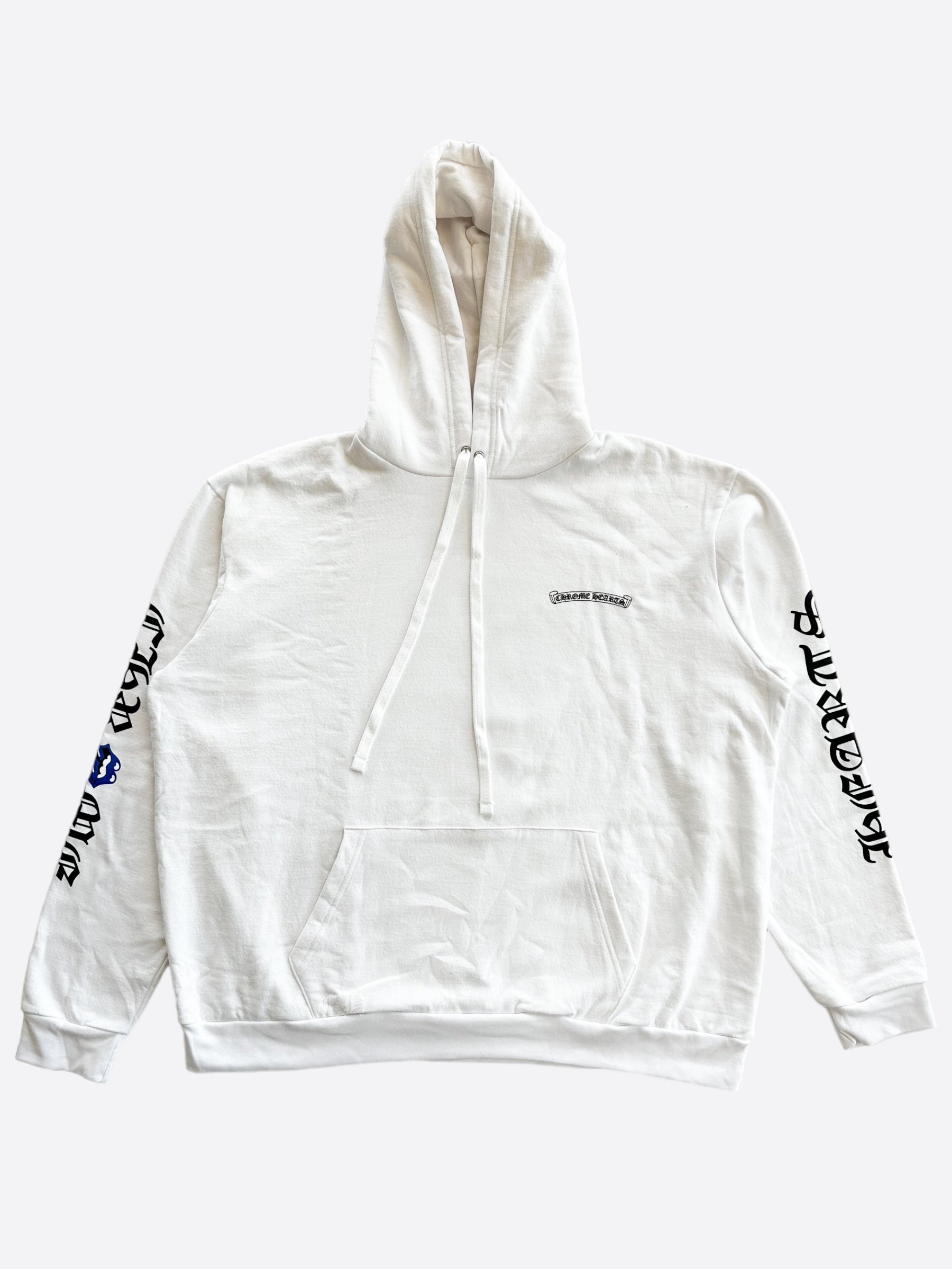 Chrome Hearts White & Blue Rolling Stones Hoodie - Stylish Unisex Pullover for Streetwear & Casual Outfits | Perfect for Concerts, Parties & Everyday Wear