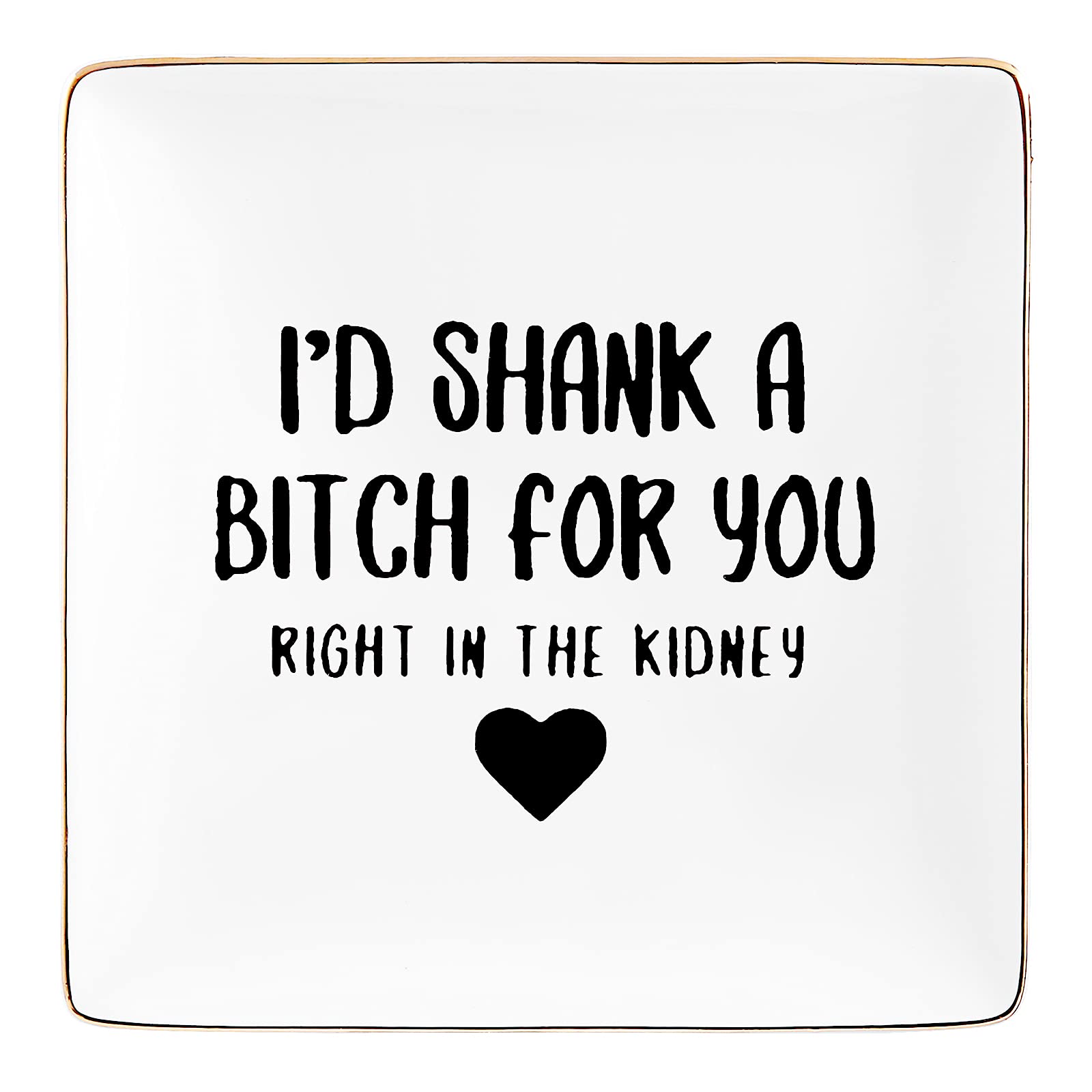 Best Friendship Gifts for Women - Funny Sister & BFF Birthday Gift Ideas - Cute Trinket Dish for Bestie, Her, Female Friends | Perfect for Jewelry Storage, Desk Decor & Thoughtful Present Giving