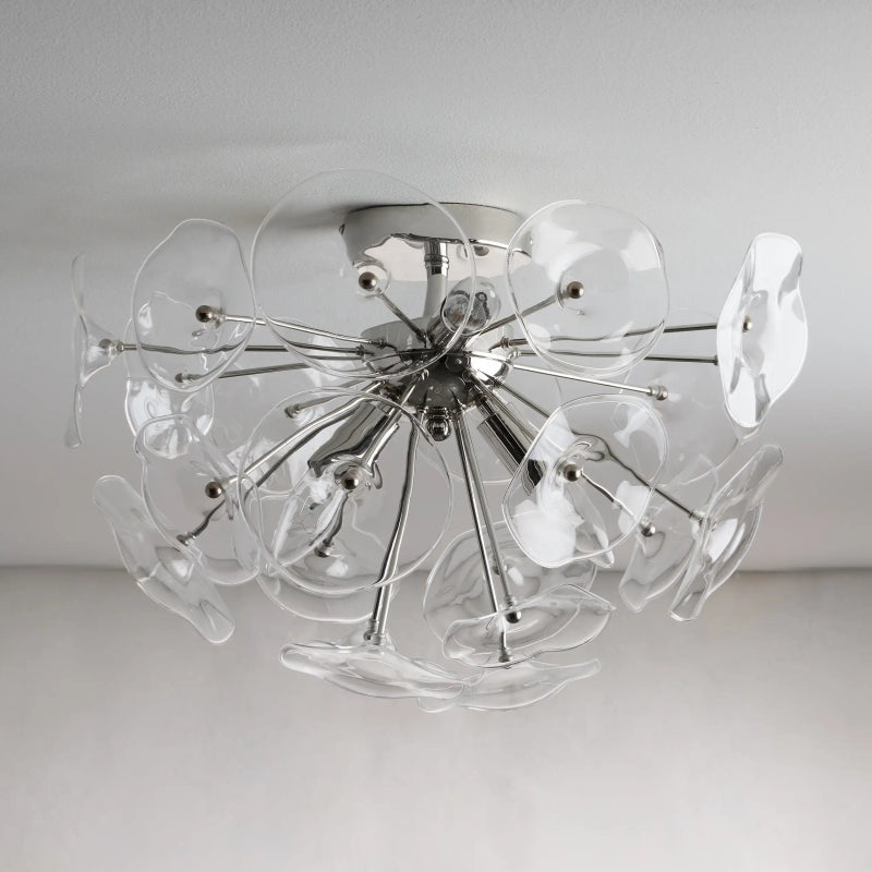 Lily Flushmount Ceiling Light - Modern Floral LED Fixture for Bedroom, Hallway & Living Room - Energy Efficient Home Decor Lighting