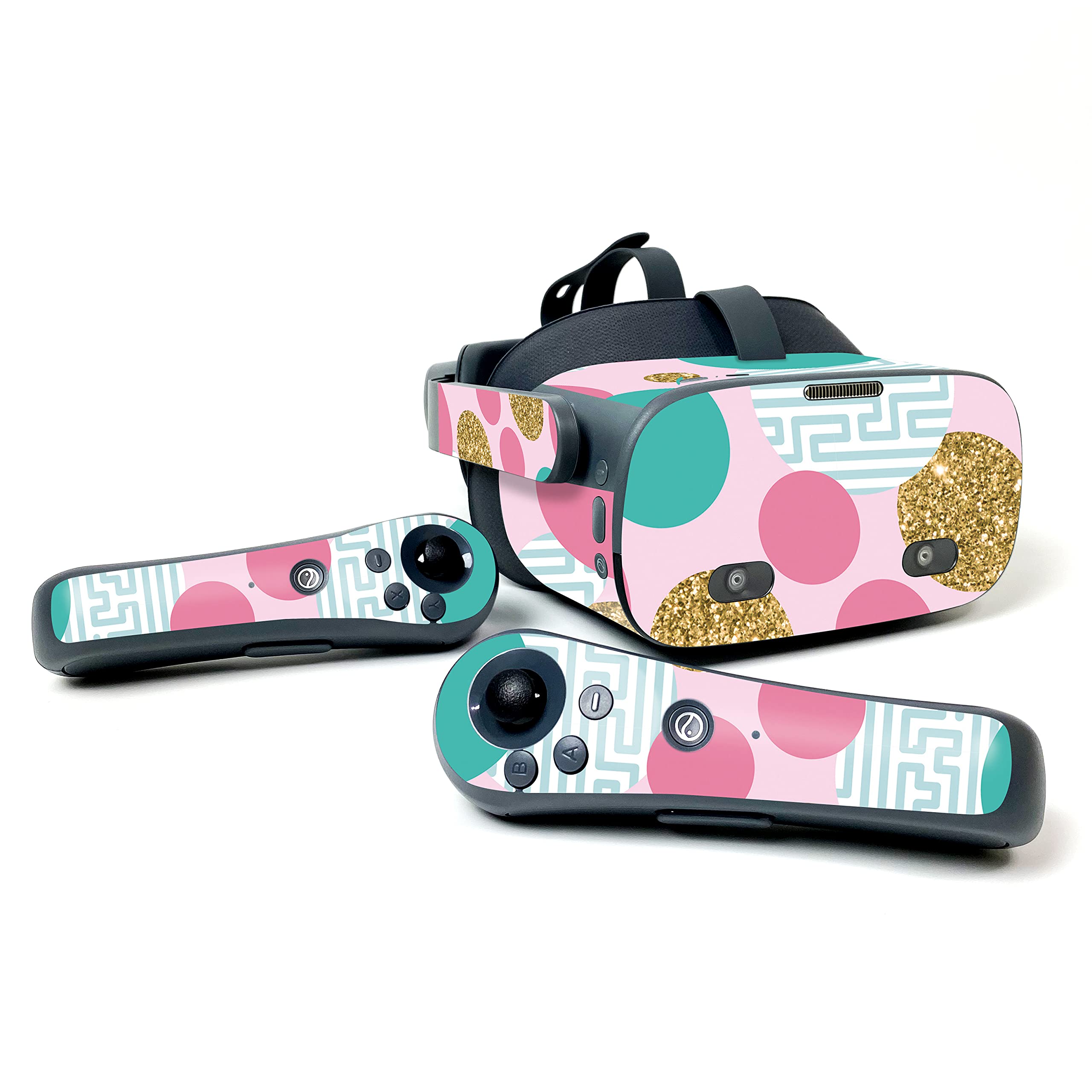 MightySkins Vinyl Decal Wrap Cover for Pico Neo 2 VR Headset - Golden Bubbles Design | Protective & Durable Skin Compatible with Pico Neo 2 | Easy to Apply & Remove | Made in USA | Perfect for Gaming, VR Enthusiasts & Customization Lovers
