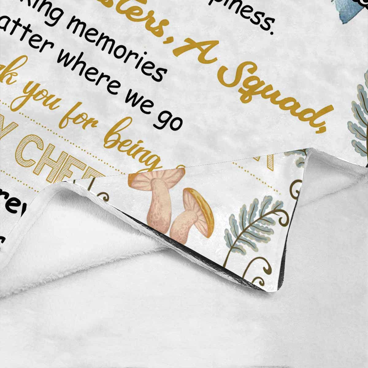 Custom Best Friend Blanket - Soul Sisters & Squad Memories - 70 x 80 Inch Soft Throw Blanket for Couch, Bed, and Travel - Perfect Gift for BFFs
