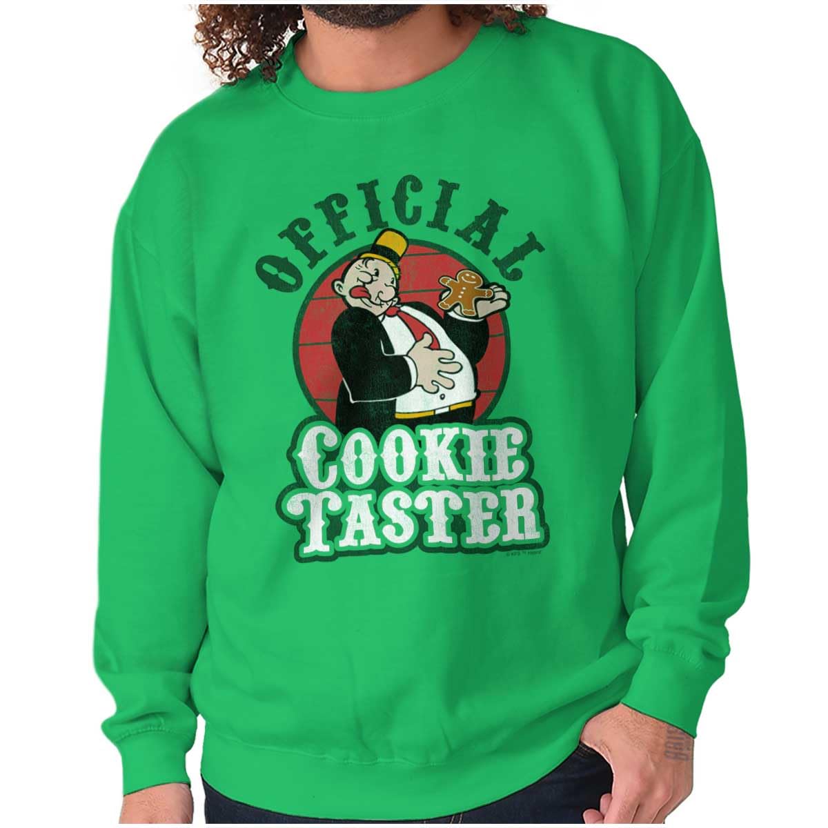 Funny Popeye & Wimpy Christmas Cookies Sweatshirt for Men & Women - Vintage Cartoon Holiday Pullover for Christmas Parties & Gifts