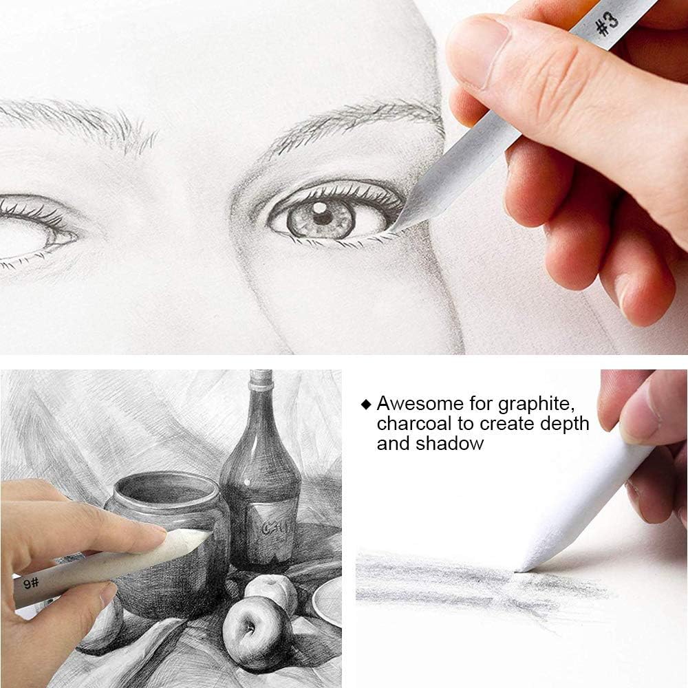 12PCS Artist Blending Stumps Set - Premium Smudging Sticks for Pencil, Charcoal & Pastel Drawing - Perfect for Sketching, Shading & Blending Artwork - Ideal for Artists, Students & Beginners