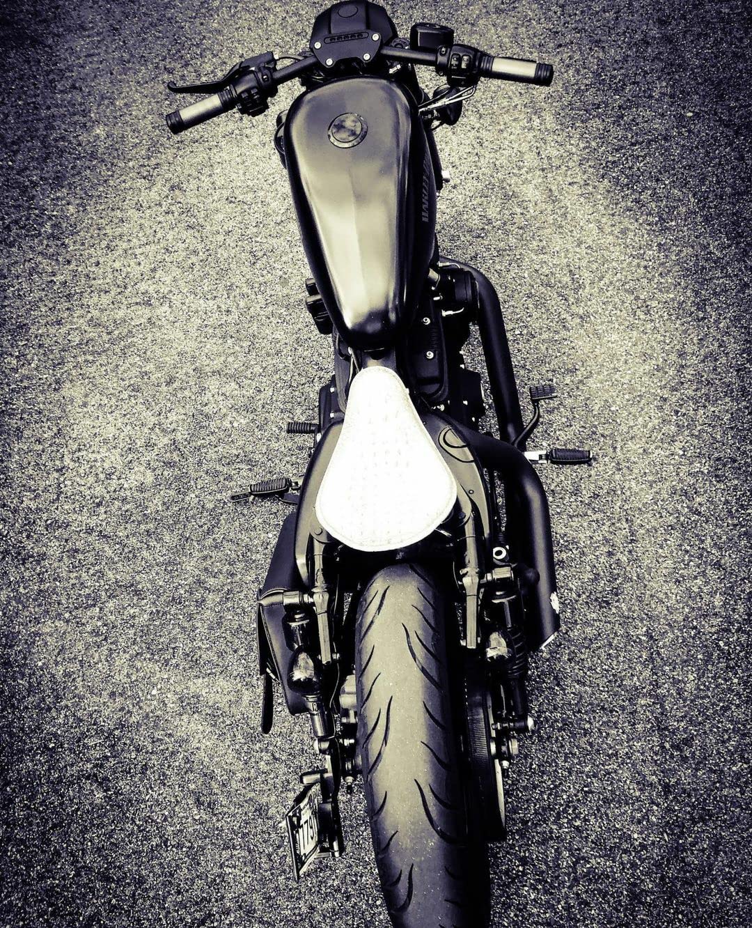 JBSporty Harley Sportster Iron 48 Roadster 72 Speedometer Relocation Kit with Handlebar Clamp - Gloss Black - Compatible with Indicator Lights & Bobber Custom Bikes - Perfect for DIY Motorcycle Upgrades & Cafe Racer Builds