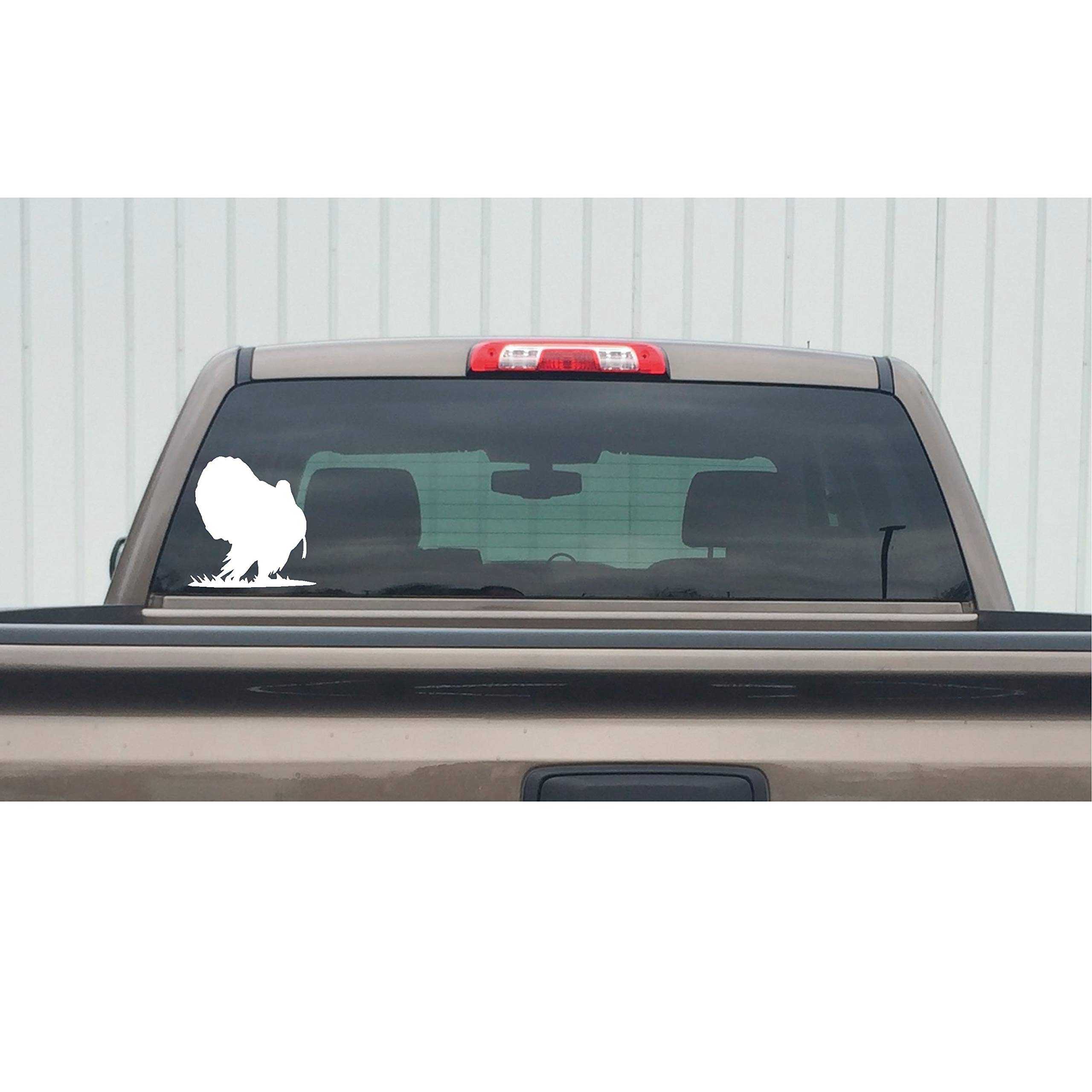 7017 Turkey Strut Tom Turkey Wall Decal - Small Chrome Vinyl Sticker for Hunting Cabin, RV, or Home Decor | Waterfowldecals