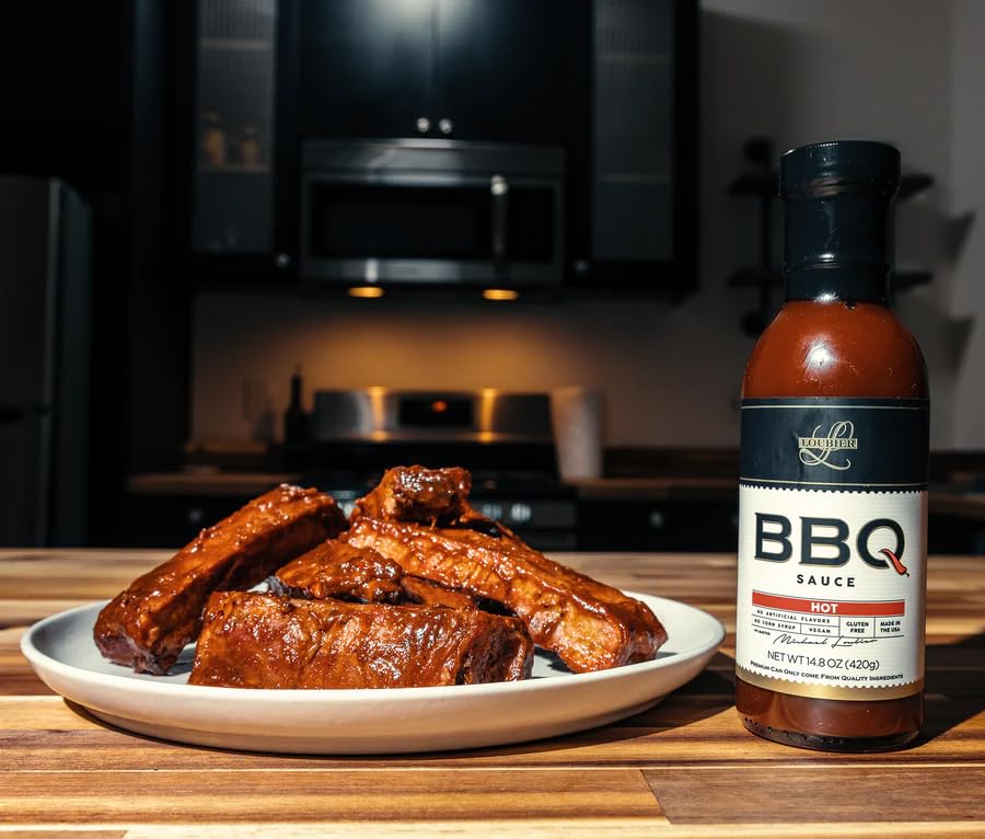 **Loubier's Award-Winning Hot BBQ Sauce & Hot Chipotle Rub – Organic, Gluten-Free, Made in USA – Perfect for Grilling, Smoking, or Roasting Meat & Veggies – Unique Flavor Enhancer**