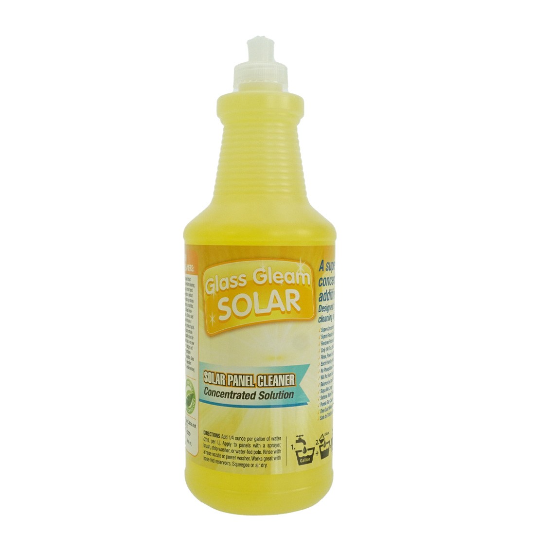 Titan Glass Gleam Solar Cleaner - High Efficiency Solar Panel Cleaning Kit for Home & Commercial Use - Perfect for Rooftop, RV, and Outdoor Solar Maintenance