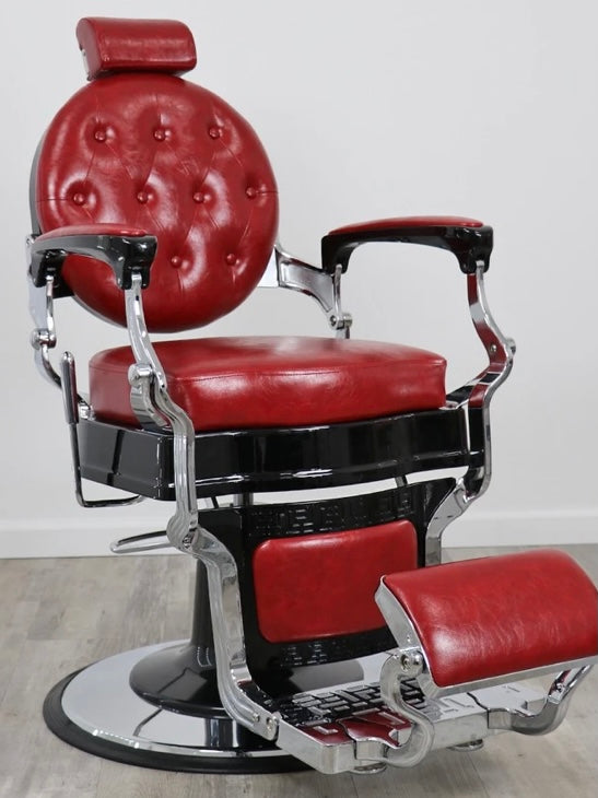 Professional Barber Chair for Salon & Home Use - Heavy Duty Hydraulic Styling Chair with Adjustable Height & Footrest - Perfect for Barbershops, Salons & Personal Grooming