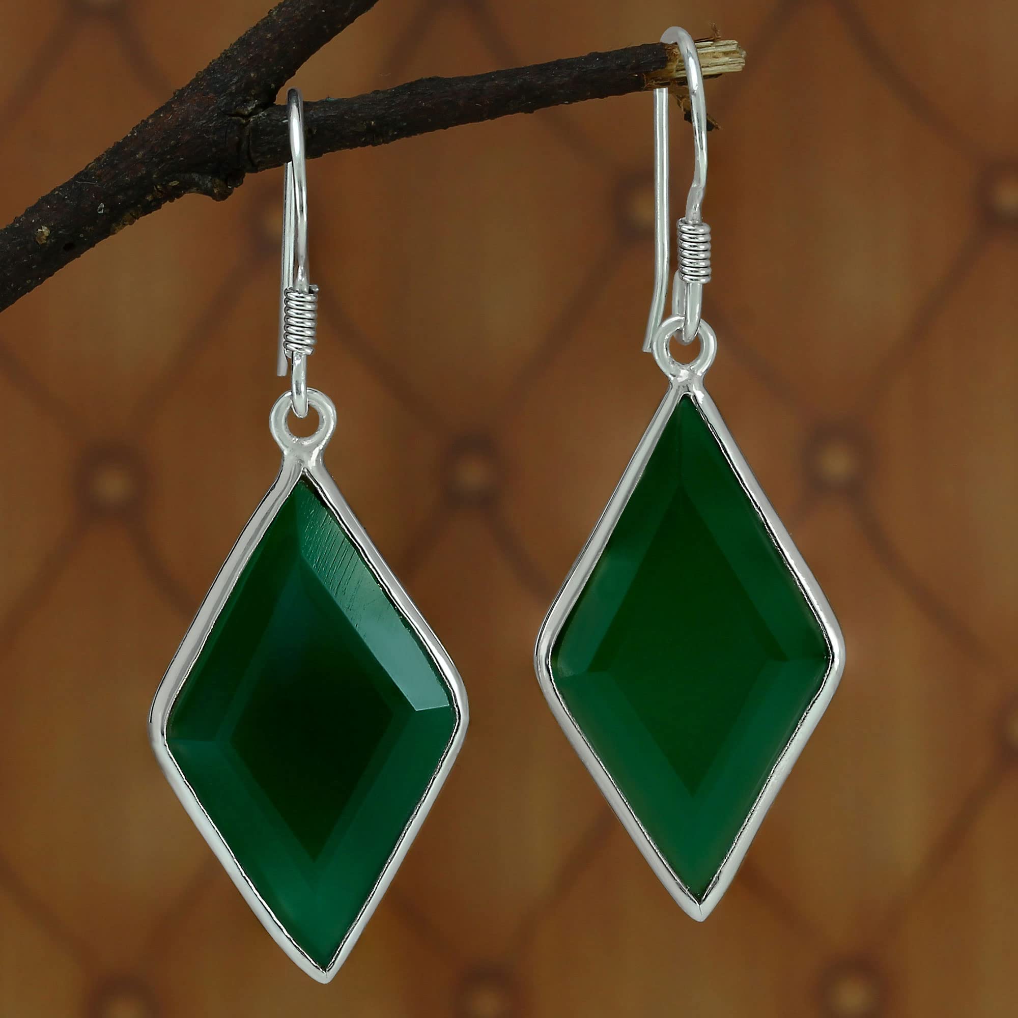 Handmade Sterling Silver Gemstone Dangle Earrings for Women | Elegant Jewelry Gift for Parties, Weddings & Special Occasions