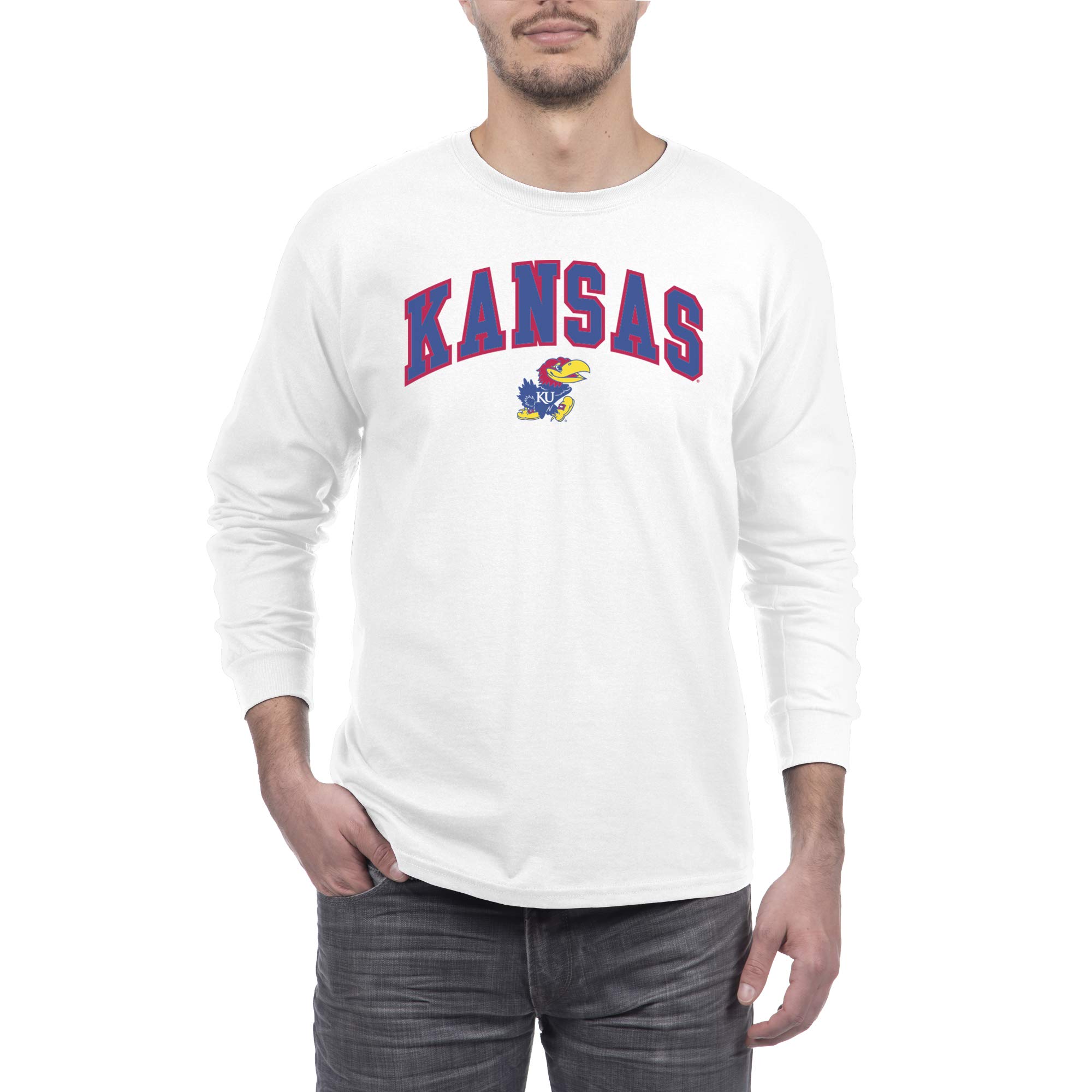 Elite Fan Shop Men's Arch Long Sleeve T-Shirt - Comfortable Cotton Crewneck Top for Casual Wear, Workout & Everyday Use