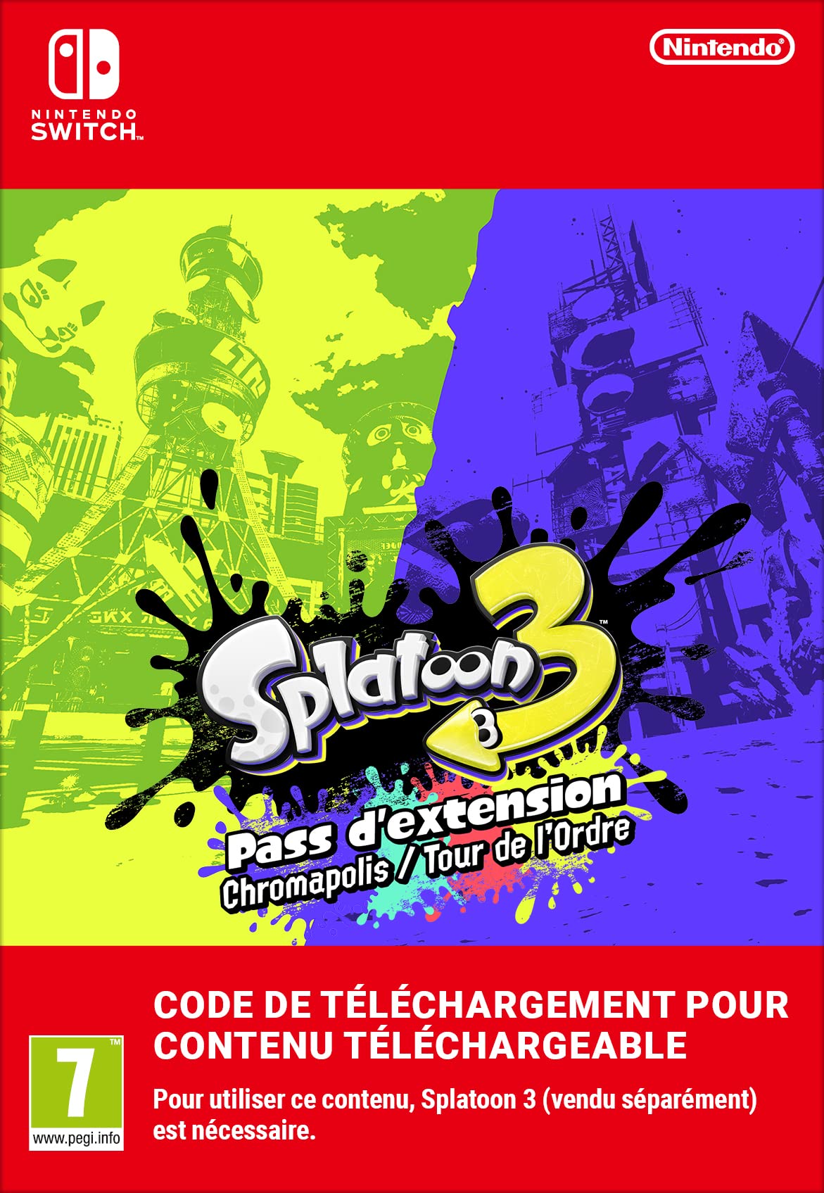 Splatoon 3 Expansion Pass - Nintendo Switch Downloadable Game Code | Multiplayer Online Battle Action for Kids & Teens