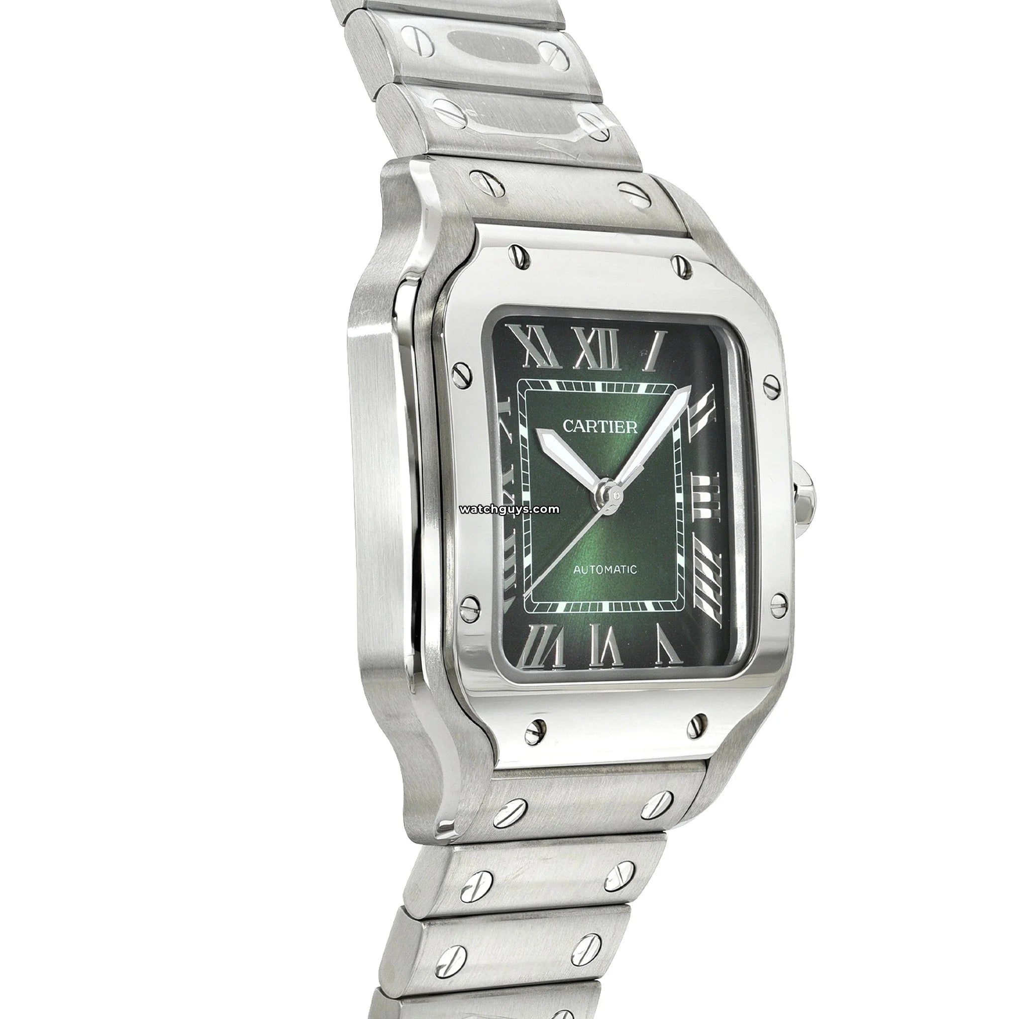 Cartier Santos Medium WSSA0061 Green Dial Men's Luxury Watch - Perfect for Business, Formal Events & Everyday Wear