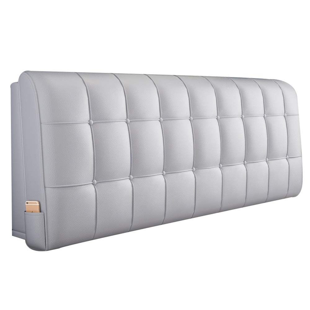 LXLIGHTS Bed Wedge Headboard Cushion - Waterproof & Easy to Clean, 6 Colors & 5 Sizes (Gray, with Headboard-200cm) - Perfect for Reading, Watching TV, or Post-Surgery Comfort in Bed