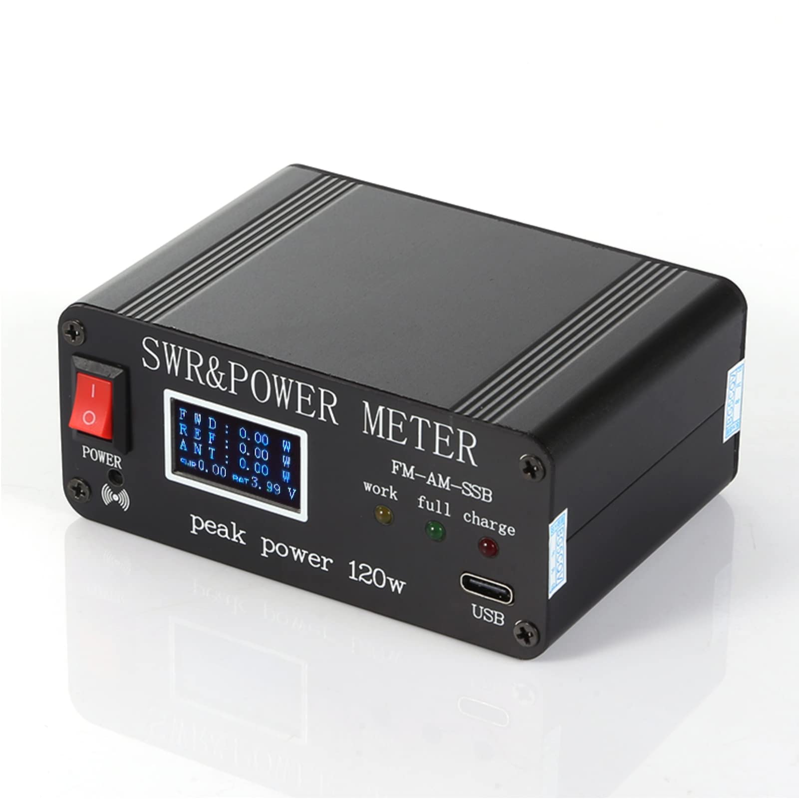 SWR/Power Meter - Shortwave Standing Wave Ratio Meter with 0.5W to 120W Measurement Range - Perfect for Ham Radio, CB Radio & Antenna Testing - Ideal for Amateur Radio Operators & RF Engineers