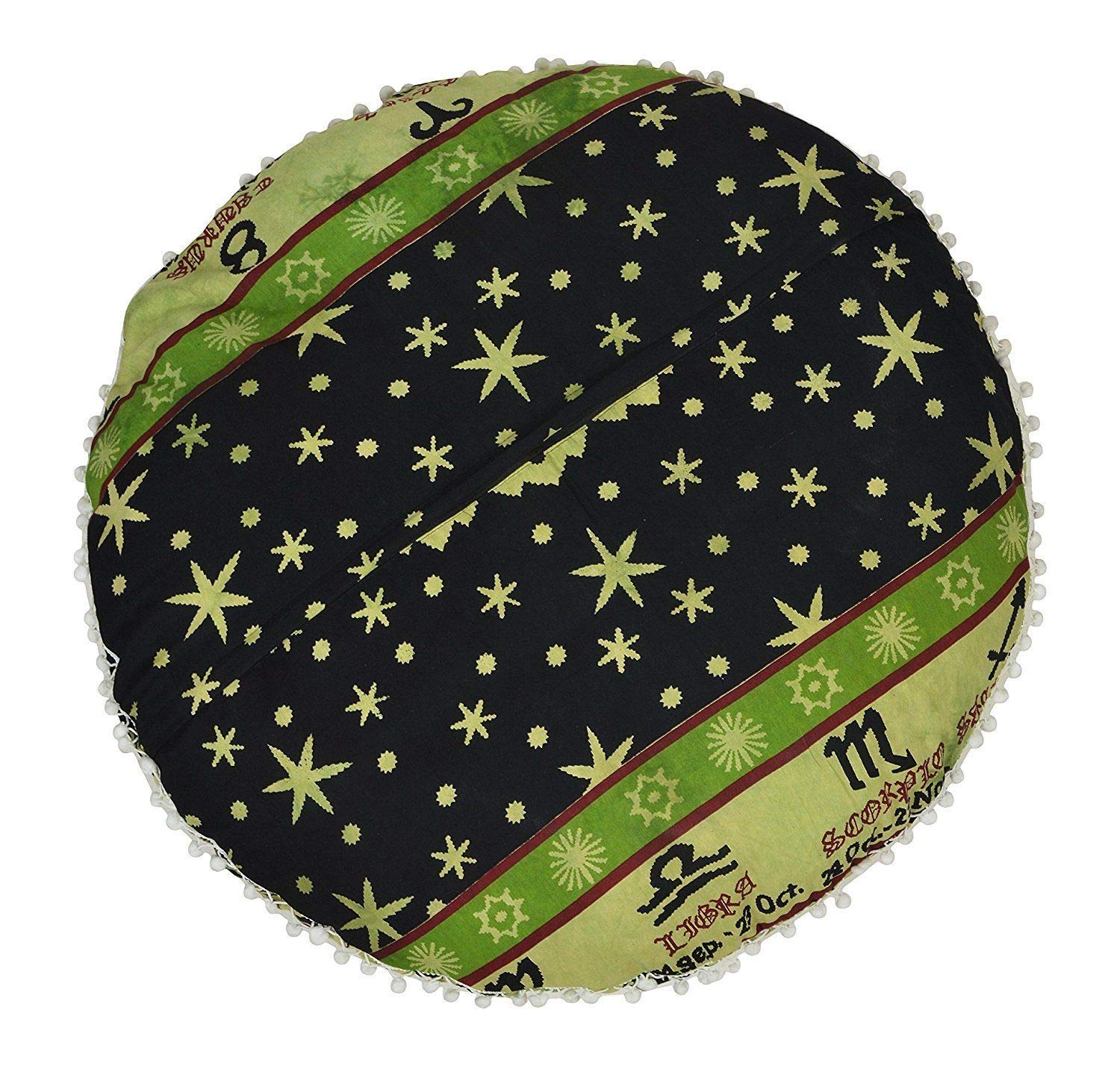 Boho Mandala Floor Pillow Cover - Cotton Meditation Cushion for Yoga & Home Decor