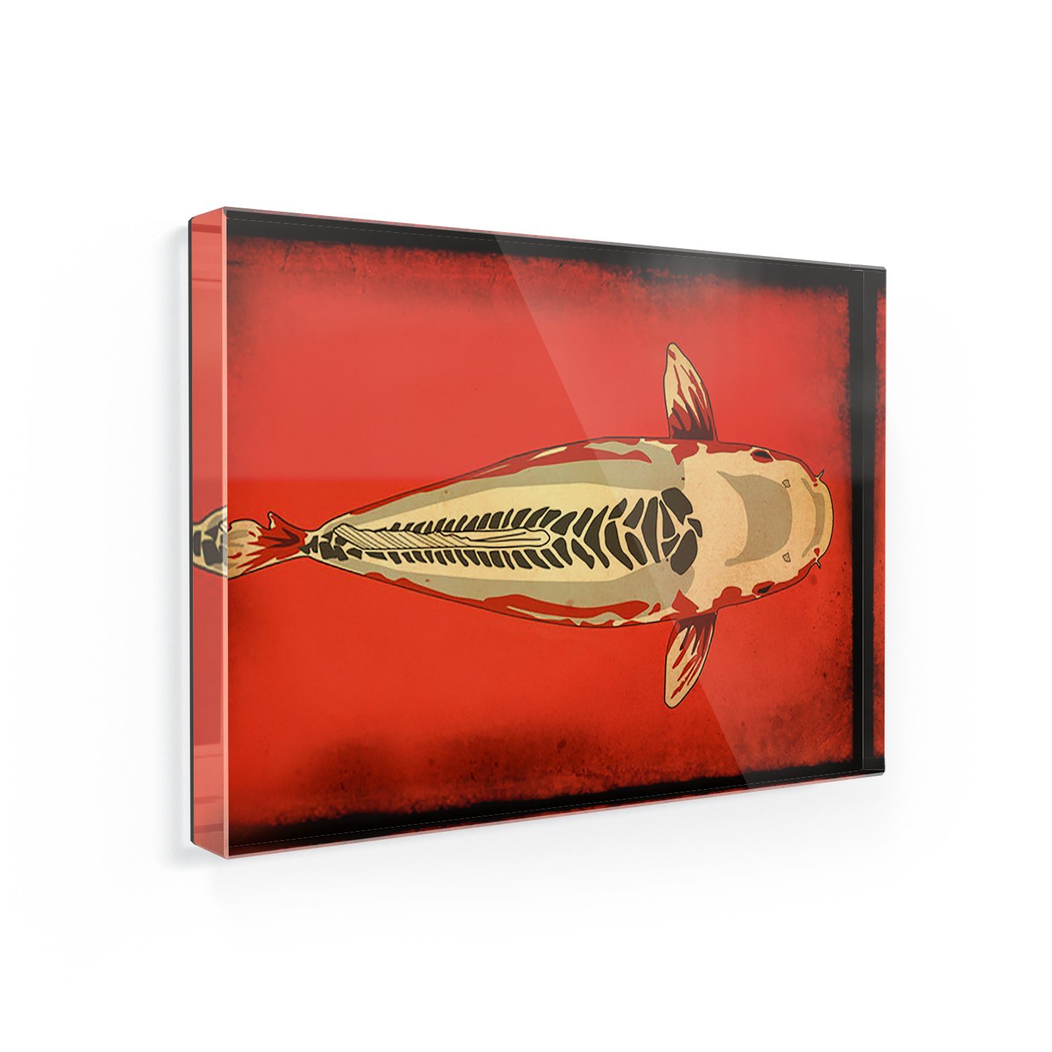 Vintage Red Koi Fish Fridge Magnet - Retro Kitchen Decor, Unique Gift for Home & Office - Perfect for Refrigerators, Whiteboards & Metal Surfaces