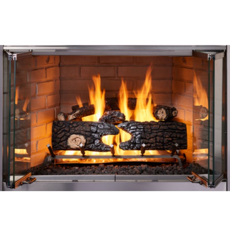 Majestic Villawood 42 Inch Outdoor Wood Burning Fireplace - Patio, Garden, Backyard Fire Pit for Cozy Evenings & Outdoor Gatherings