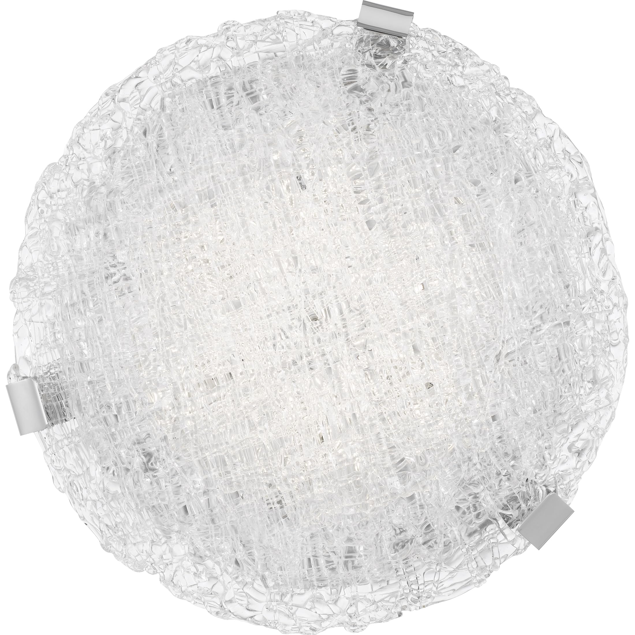 Quoizel Winter Integrated LED Flush Mount Ceiling Light - Polished Chrome Finish for Modern Living Room, Bedroom, or Hallway Lighting