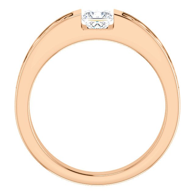 14KT Gold 3/4 CT Princess Cut Diamond Celtic Ring for Men - Elegant Wedding Band & Anniversary Gift - Perfect for Celtic Weddings, Irish Heritage Celebrations & Special Occasions