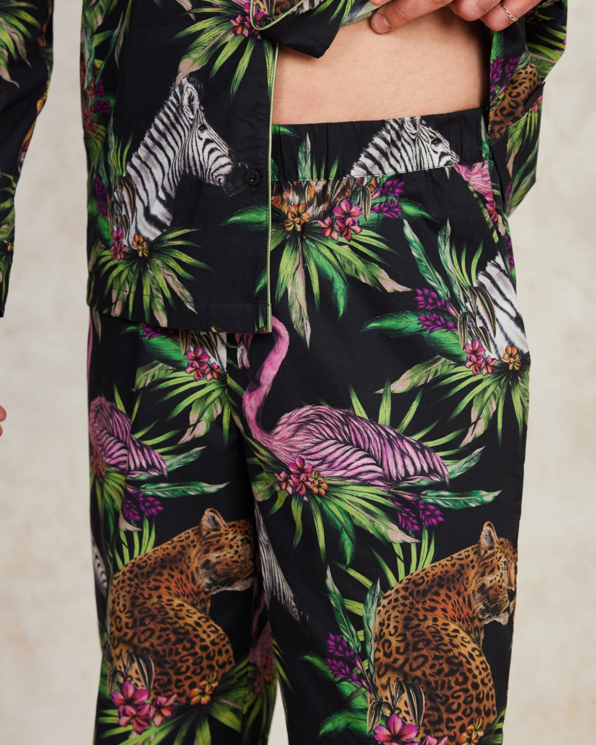 Organic Cotton Long Pajama Set for Women - Soft & Comfortable Wild Nights Print Sleepwear - Perfect for Relaxing at Home, Lounging & Gift Giving
