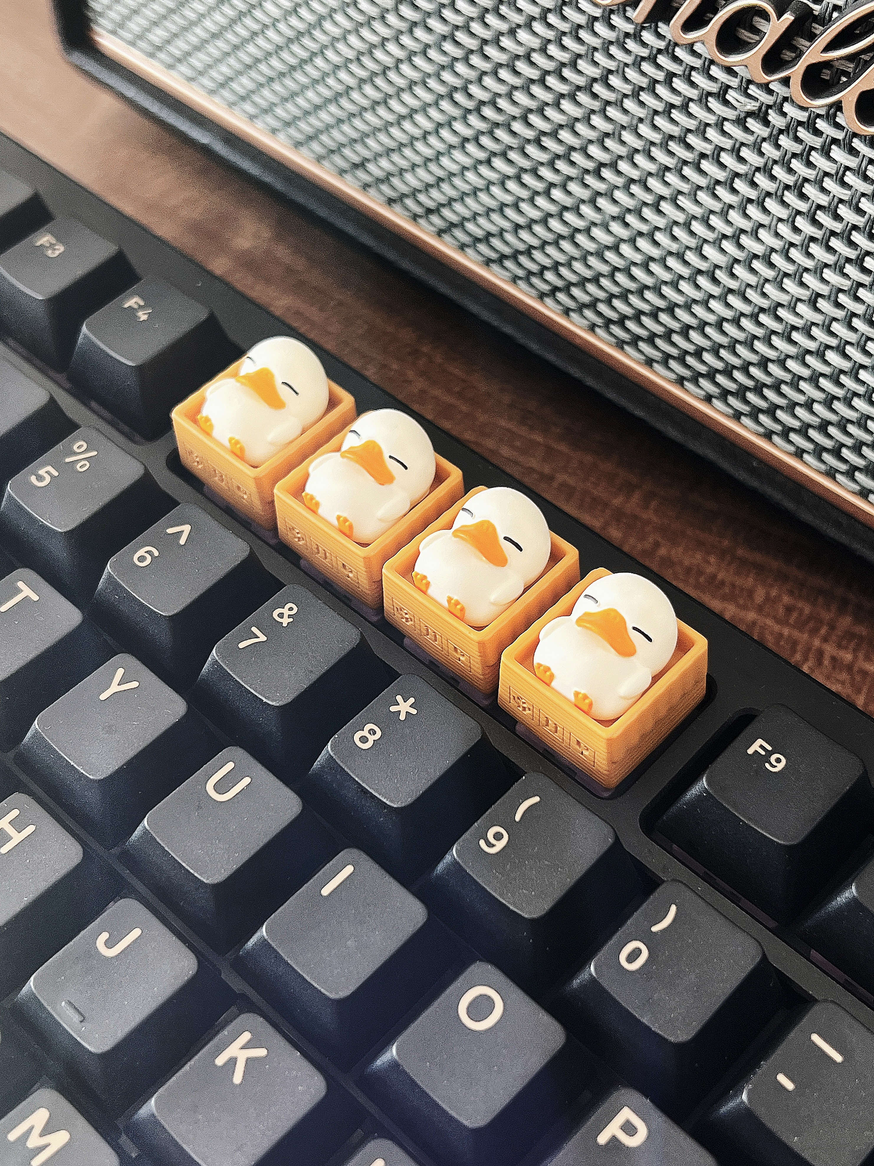 Lazy Duck Resin Keycaps - Custom Cartoon Keyboard Keycaps for Mechanical Gaming Keyboards - Perfect for Office, Gaming & Home Decor
