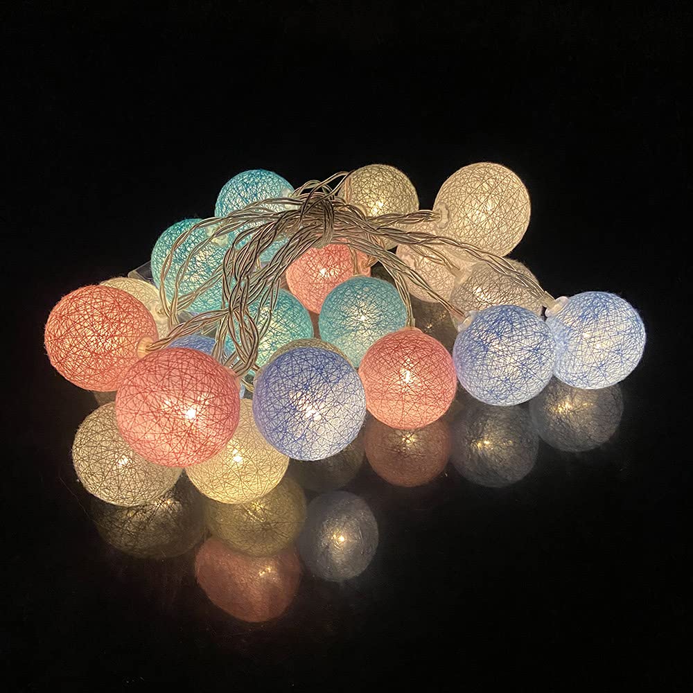 Macaron Christmas Lights - Battery Powered for Tree & Patio Decor