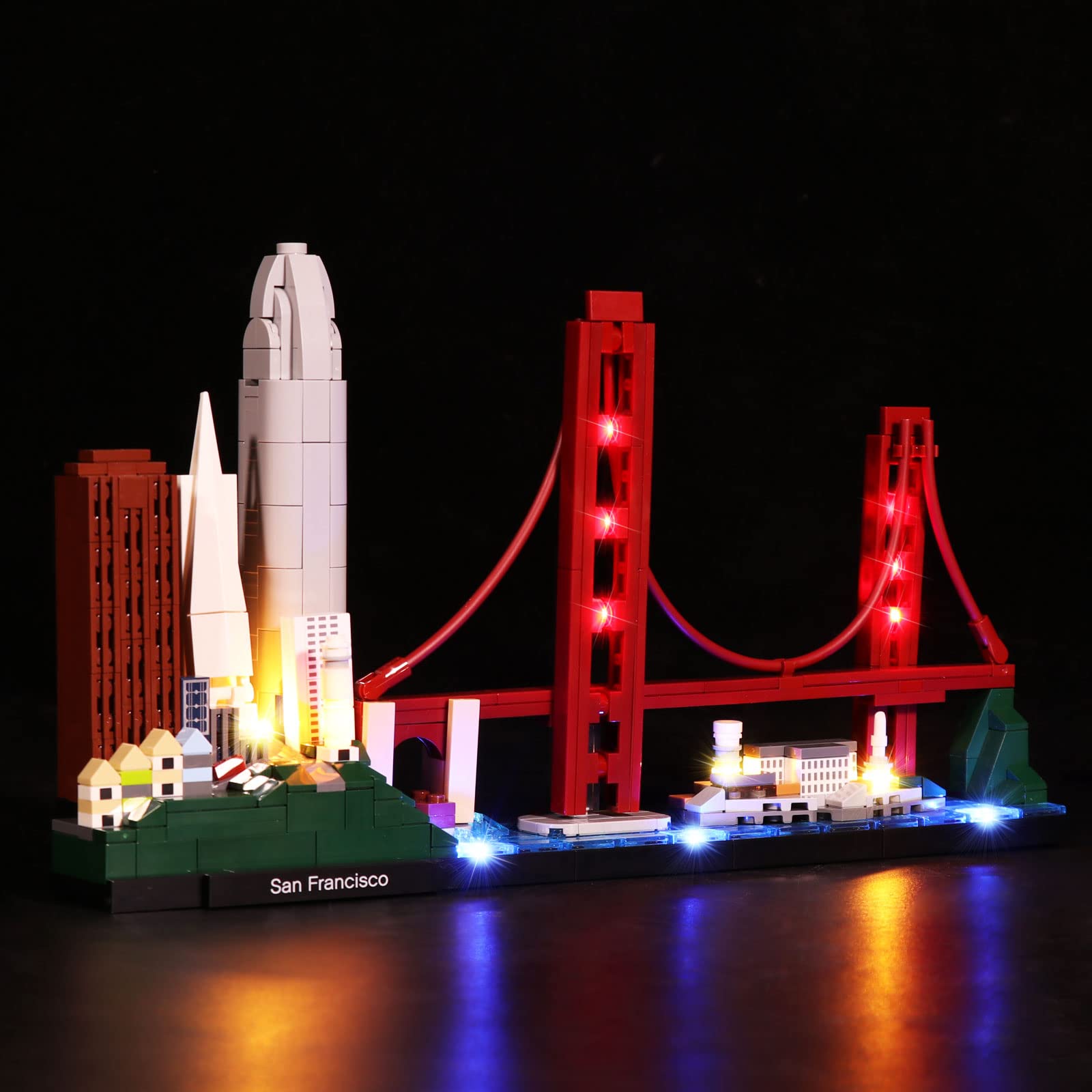 Bourvill LED Lights Kit for Lego Architecture San Francisco 21043 - Compatible with Lego Building Blocks - Classic Version (Lights Only) - Perfect for Home Decoration, Gift Giving, and Lego Display Enhancement