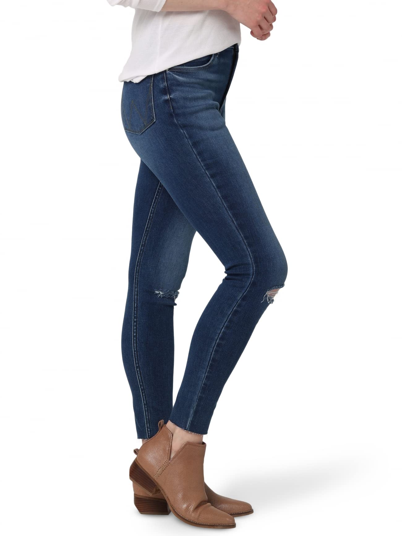 Wrangler Women's High Rise Unforgettable Skinny Jeans - Stretch Denim Pants for Casual Wear & Night Out | Perfect for Everyday Comfort and Style