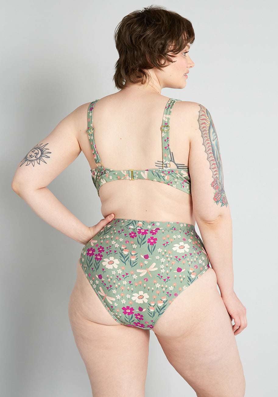 ModCloth x Princess Highway High Waisted Bikini Bottom - Vintage Inspired Swimwear for Women | Perfect for Beach Vacations, Pool Parties & Summer Getaways