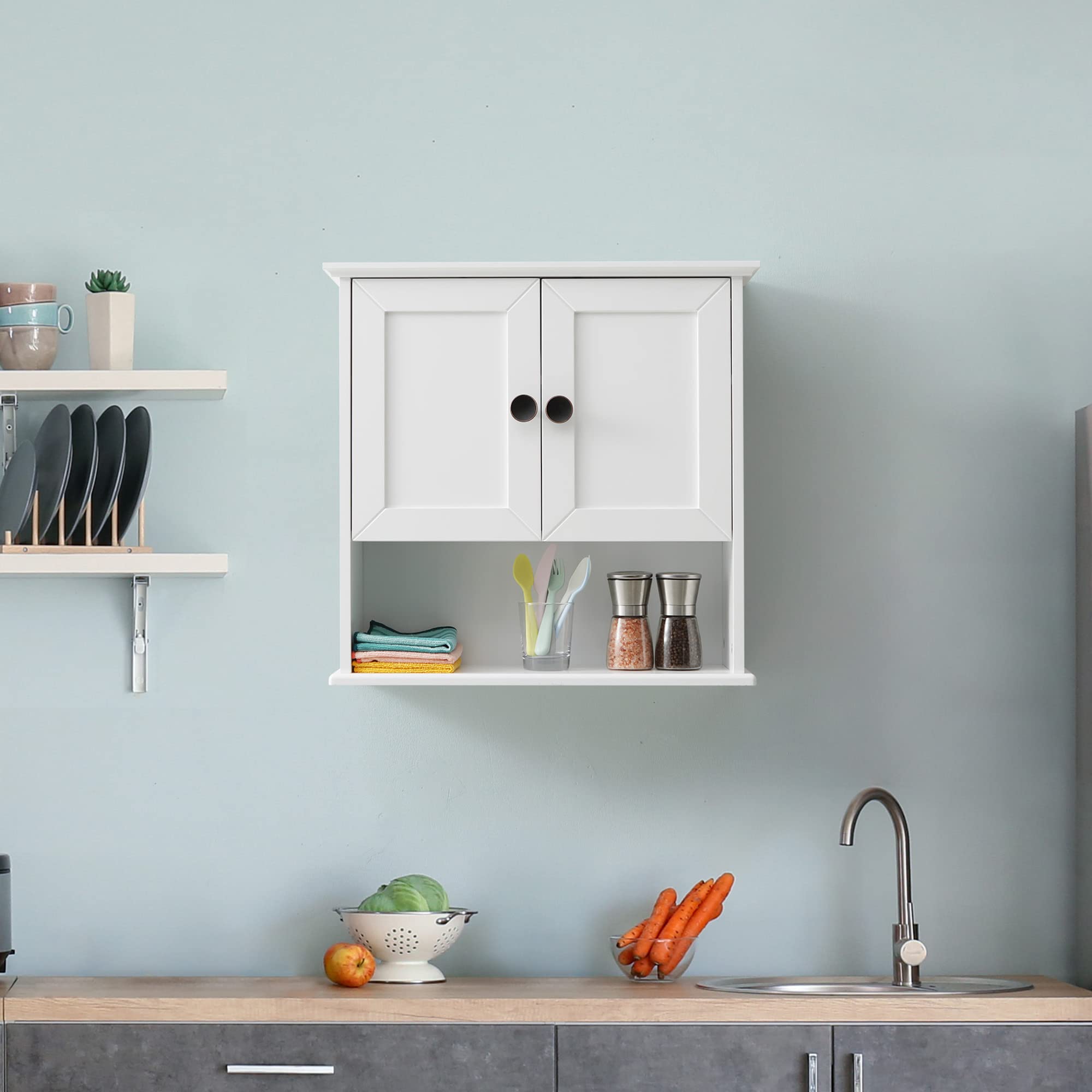 Wooden Bathroom Wall Cabinet - 23