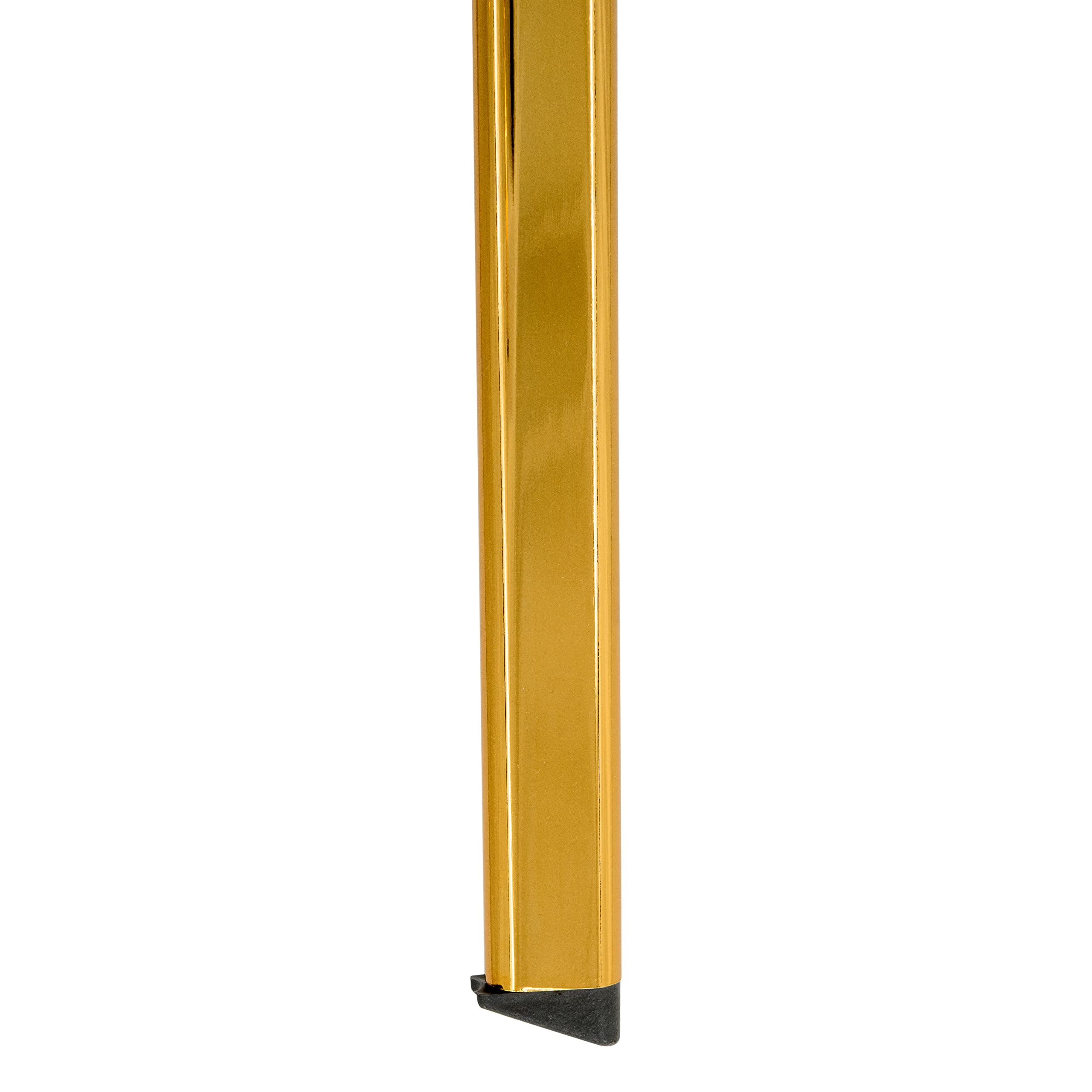 Modern Leather Dining Chairs with Gold Legs - LeisureMod Markley Kitchen Chairs in Peacock Blue for Home, Restaurant & Office Use