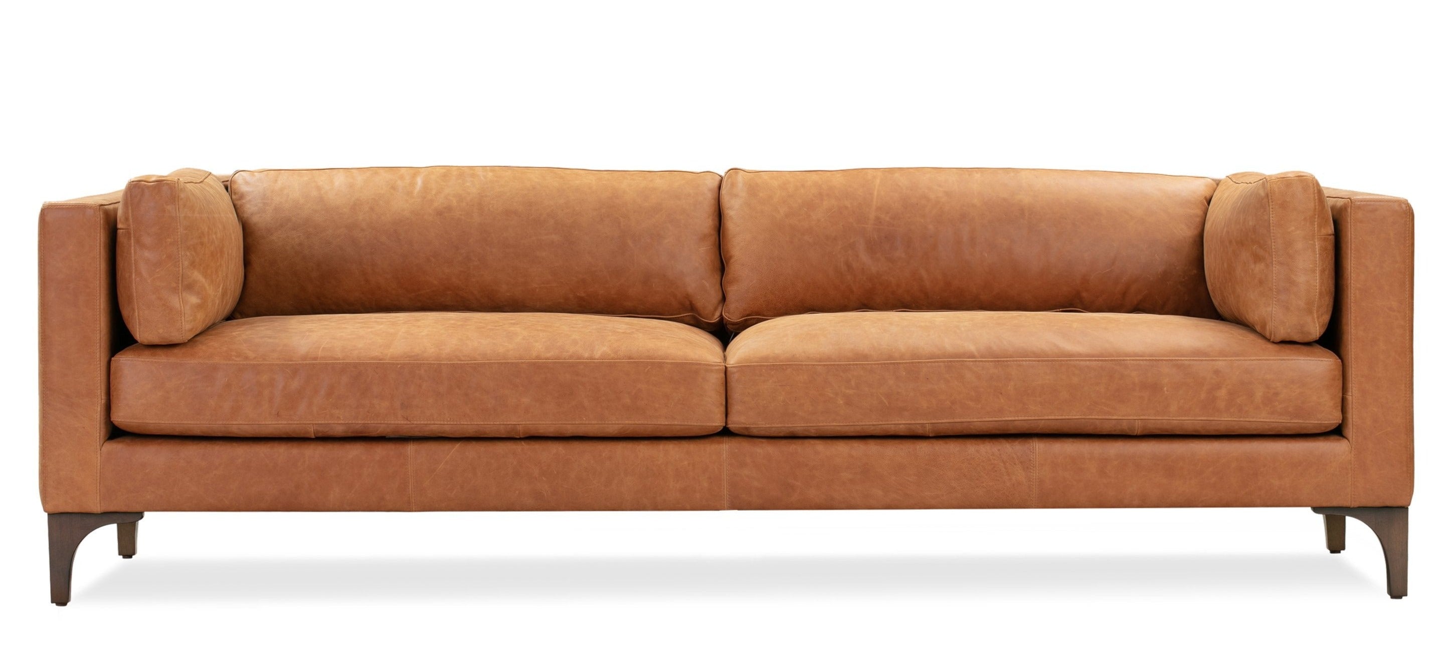 Premium Argan Leather Sofa - Luxurious Genuine Leather Couch for Living Room, Office & Lounge - Modern Comfortable Sectional Sofa for Home Decor