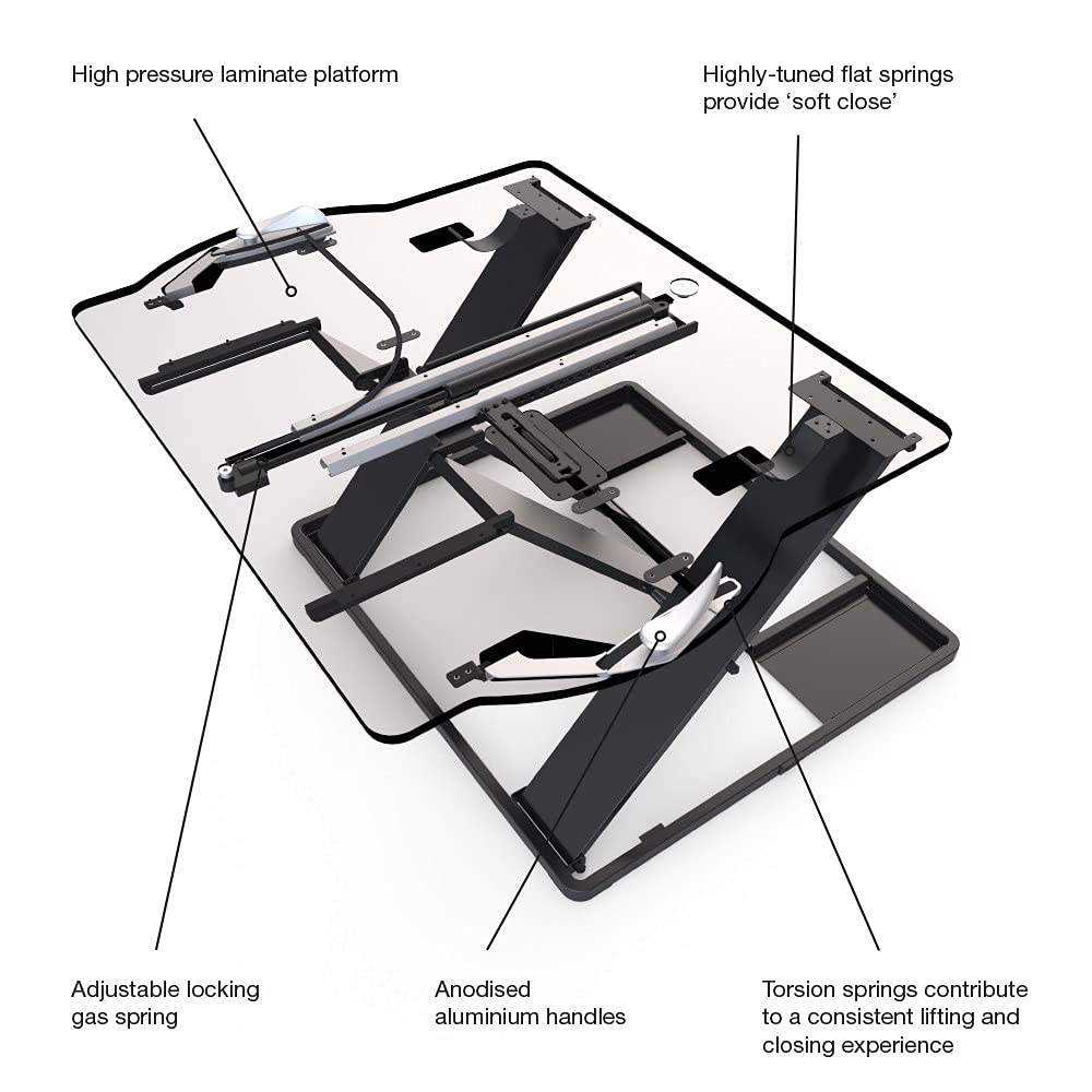 Lightweight Scandinavian Standing Desk Converter - Adjustable Height for Work & Study