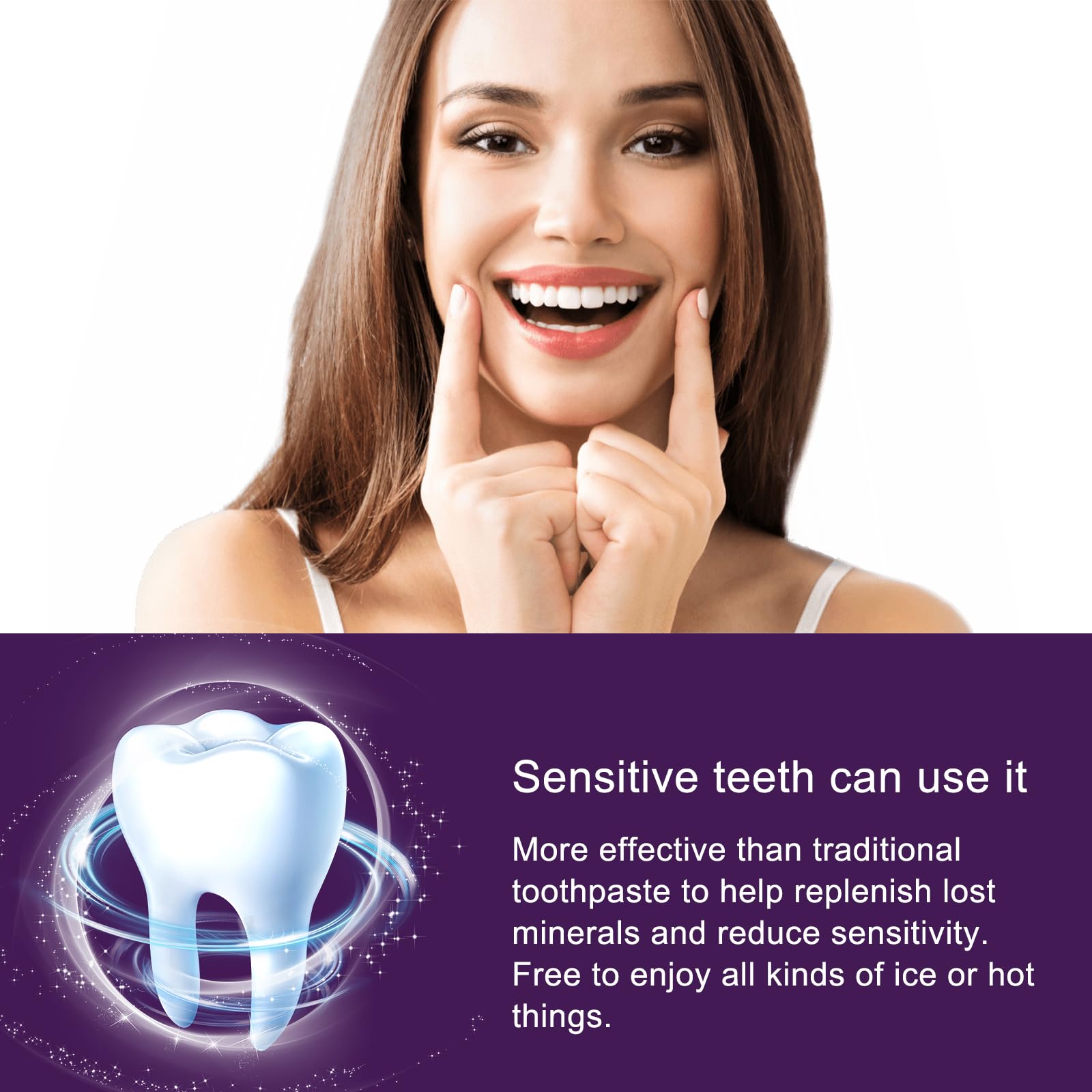 Purple Teeth Whitening Toothpaste for Smokers & Sensitive Teeth - Professional Whitening & Stain Removal Dental Care - Fresh Breath & Gentle Cleaning for Daily Oral Hygiene
