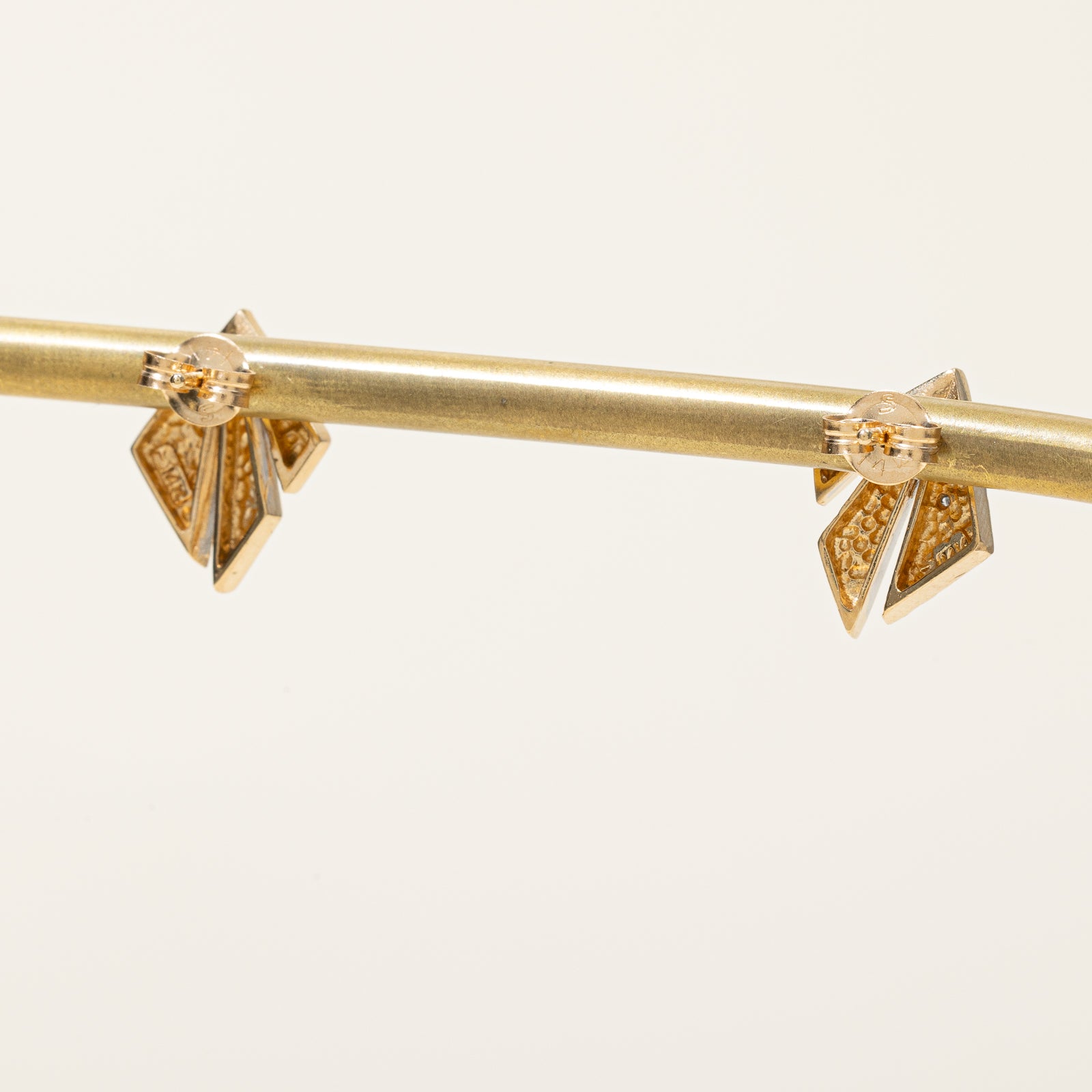 Diamond Abstract Earrings for Women | 0.02ctw Stud Earrings | Hypoallergenic & Elegant Jewelry Gift for Birthday, Anniversary | Perfect for Parties, Weddings & Everyday Wear