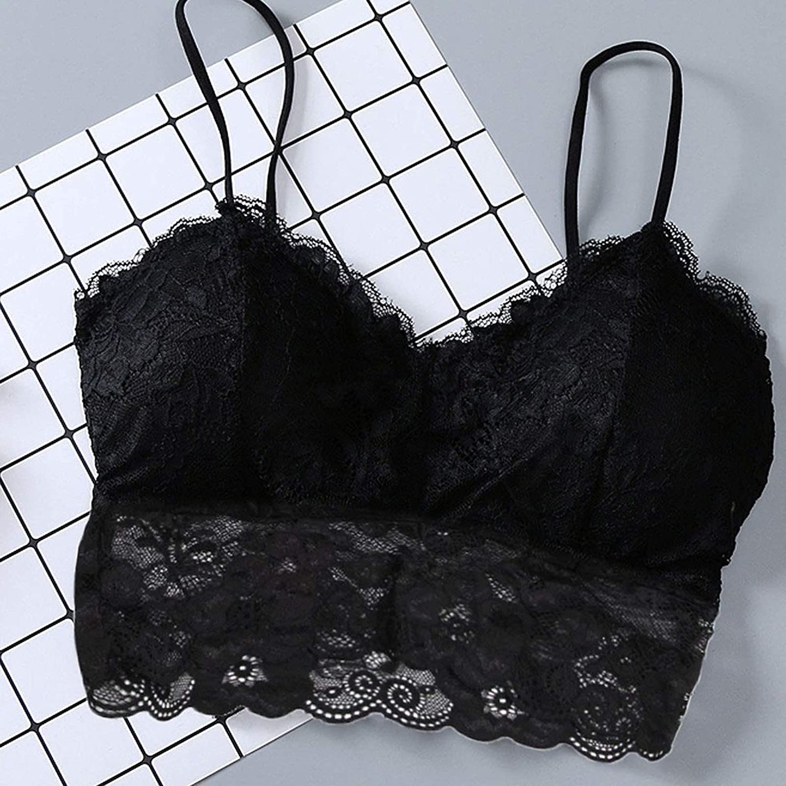 3-Piece Women's Sexy Lace Criss Cross Bandeau Vest Set with Chest Pads - Sports Underwear & Flannel Nightgown for Sleepwear, Lounge & Intimate Wear
