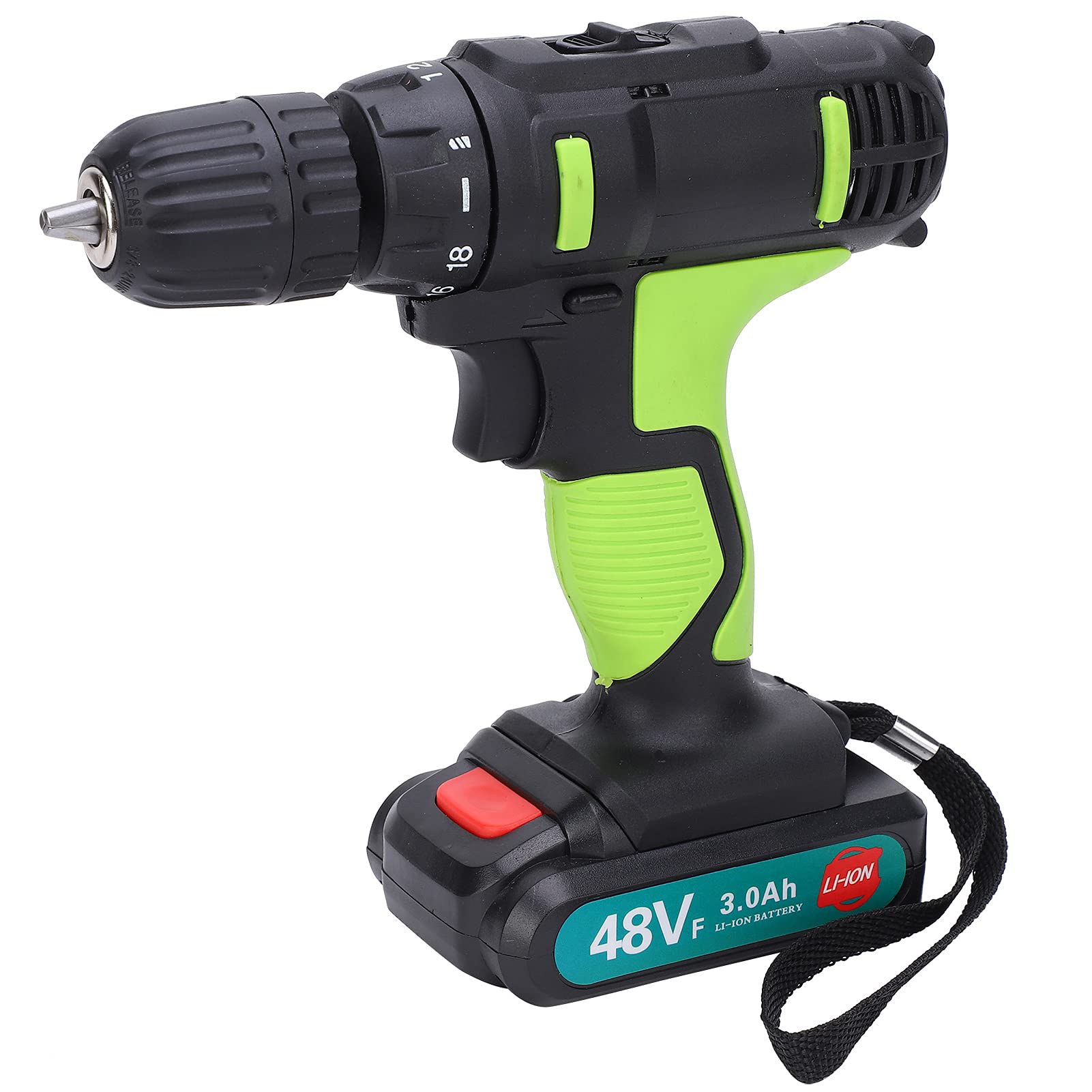 18V Cordless Electric Drill with 2-Speed Settings - Powerful Screwdriver for Drilling Walls, Bricks, Wood & Metal (US Plug) - Perfect for DIY Home Projects, Furniture Assembly & Construction Work